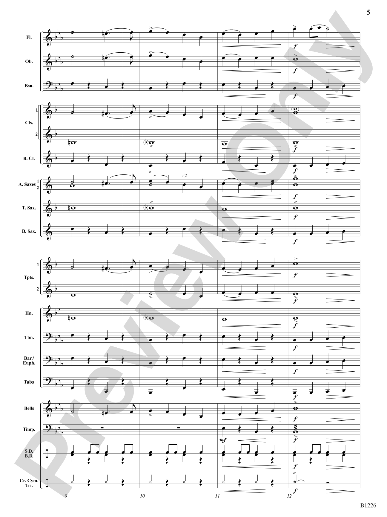 Torch of Valor: Concert Band Conductor Score & Parts