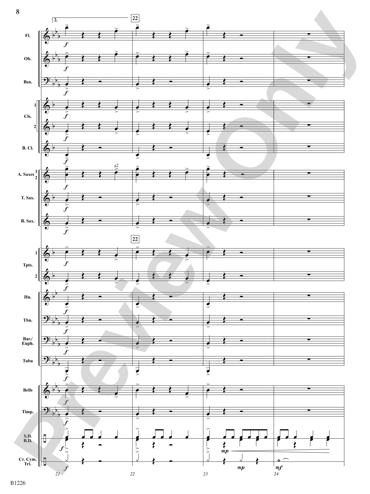 Torch of Valor: Concert Band Conductor Score & Parts