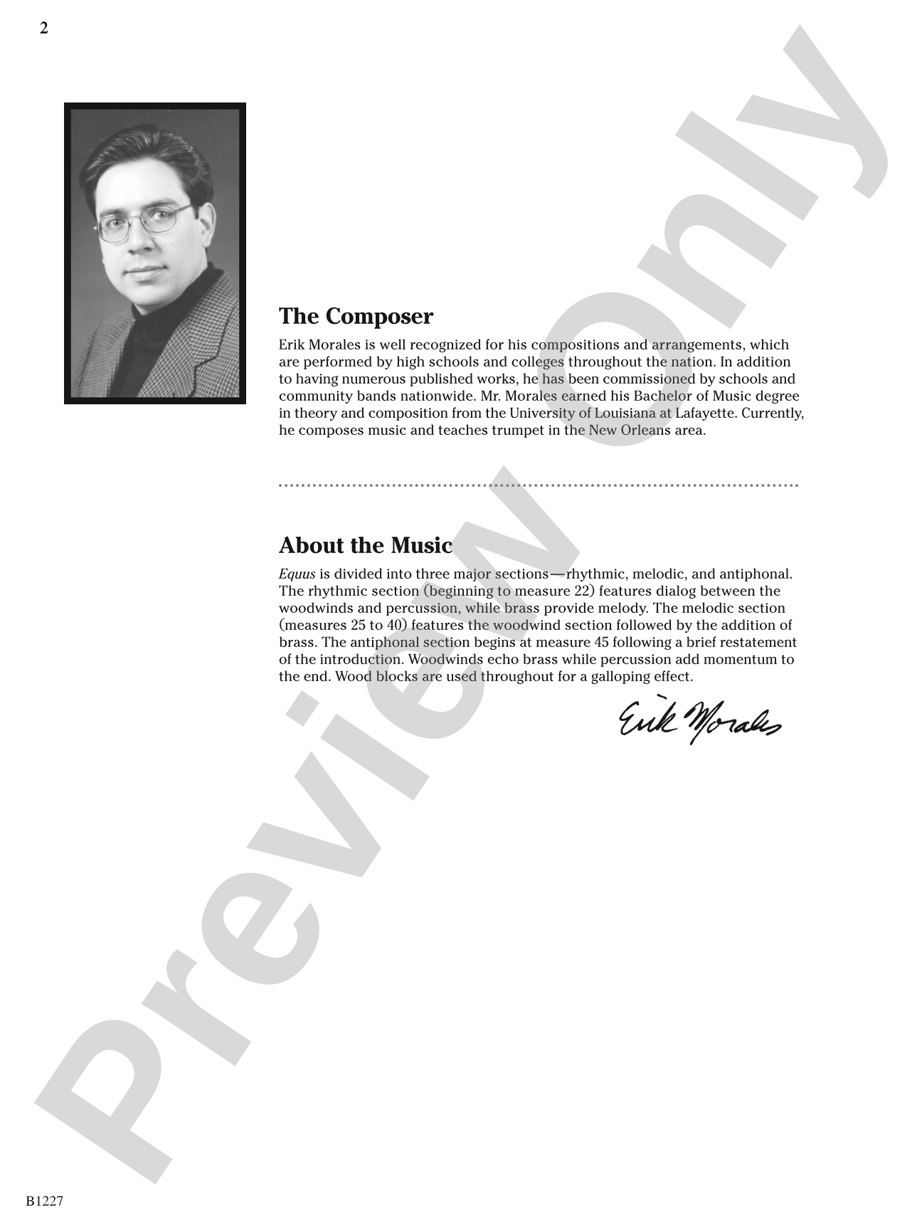 Equus: Concert Band Conductor Score & Parts