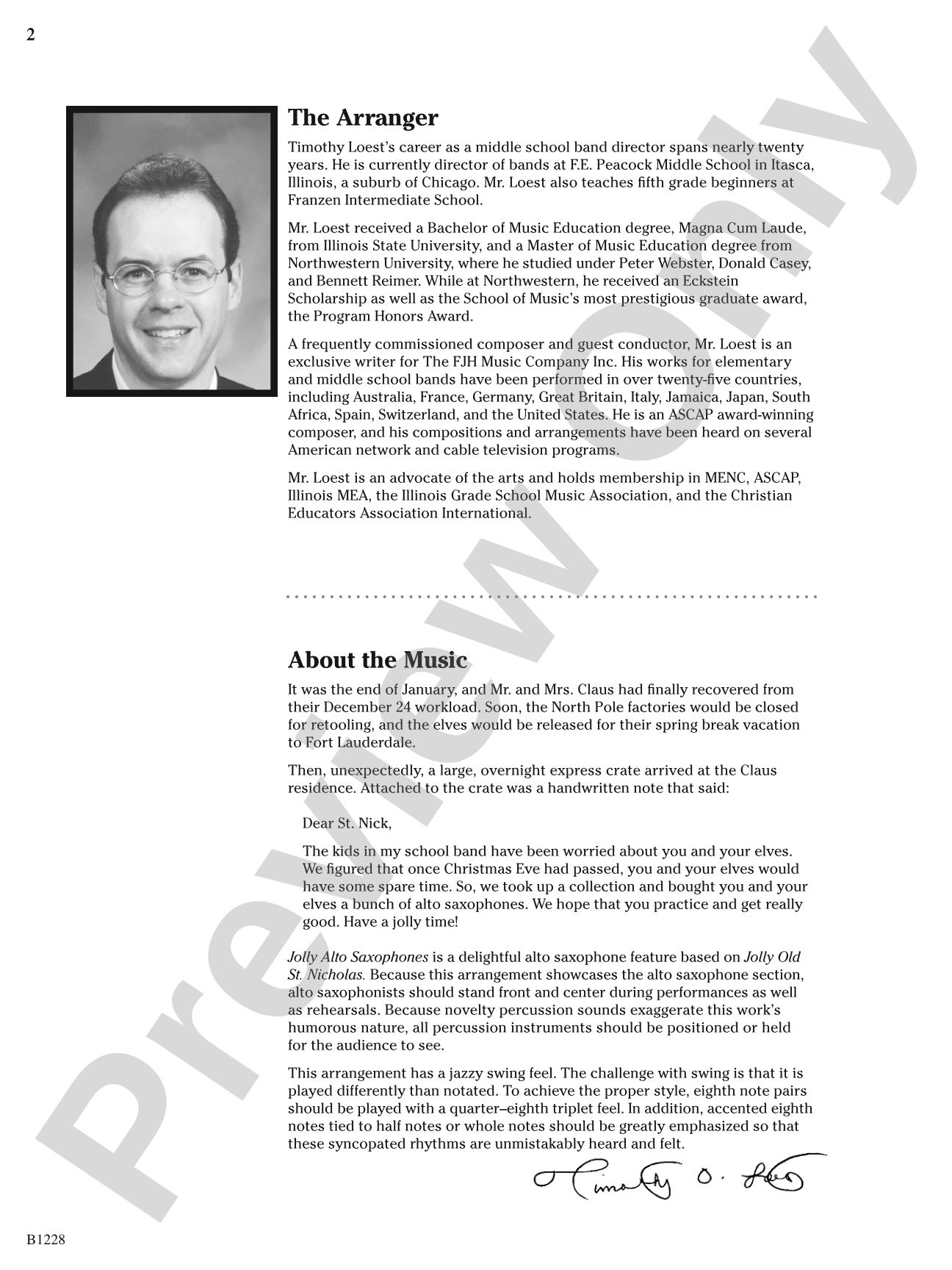 Jolly Alto Saxophones: Concert Band Conductor Score & Parts