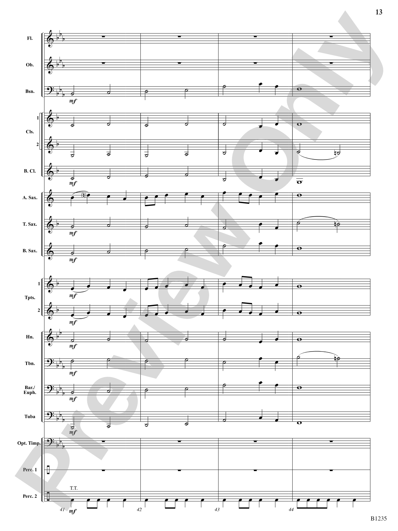 Windermere Overture: Concert Band Conductor Score & Parts