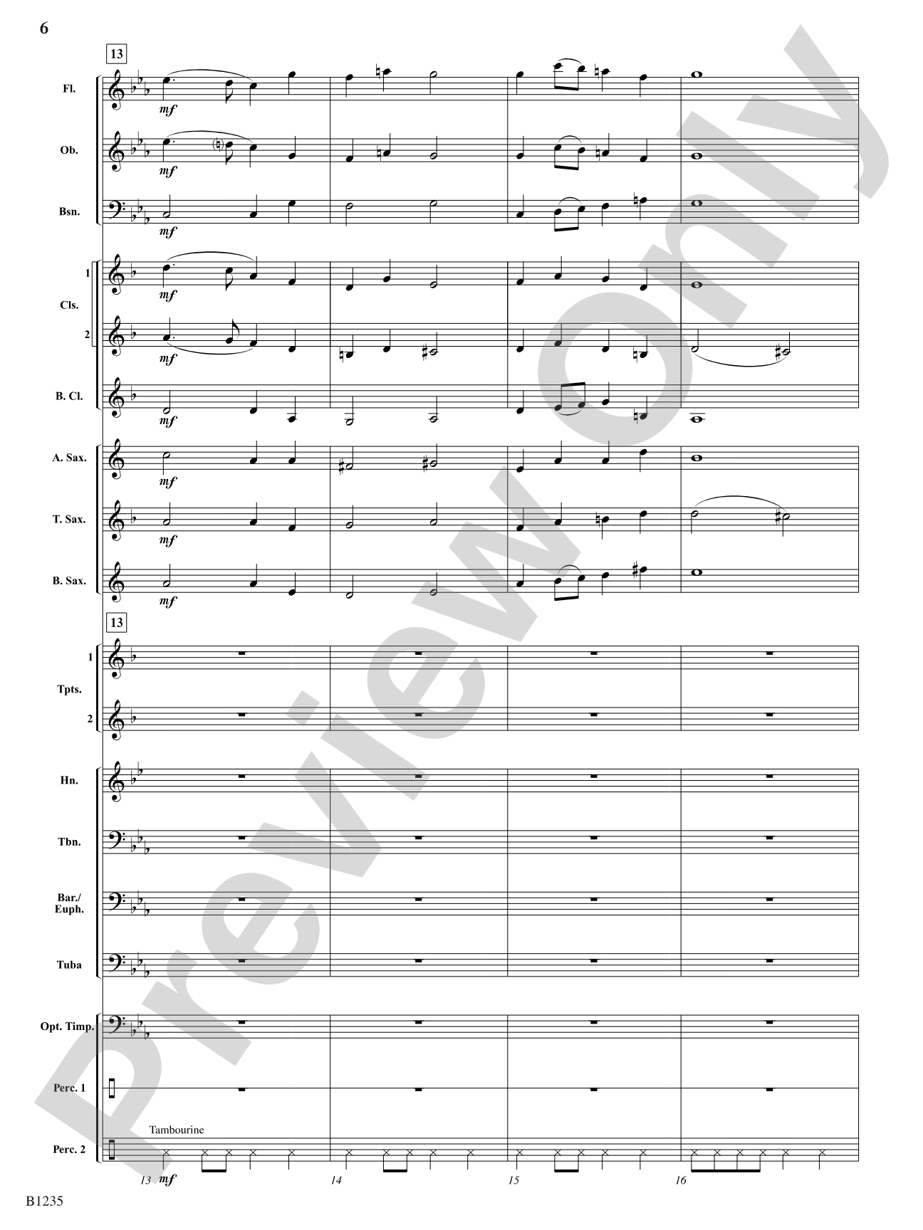 Windermere Overture: Concert Band Conductor Score & Parts