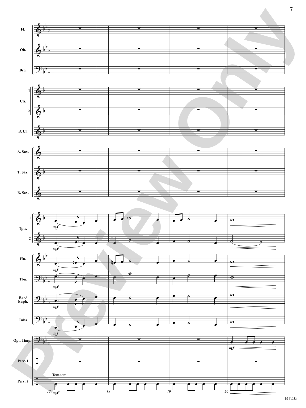 Windermere Overture: Concert Band Conductor Score & Parts