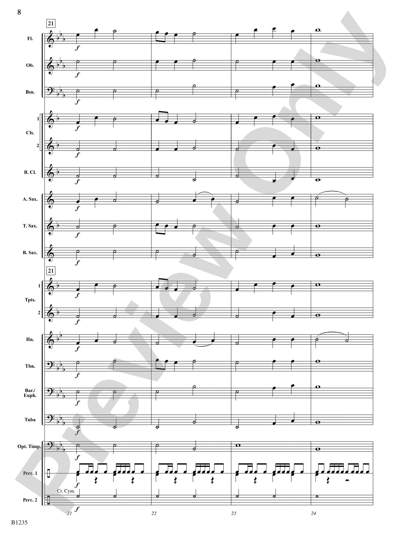 Windermere Overture: Concert Band Conductor Score & Parts