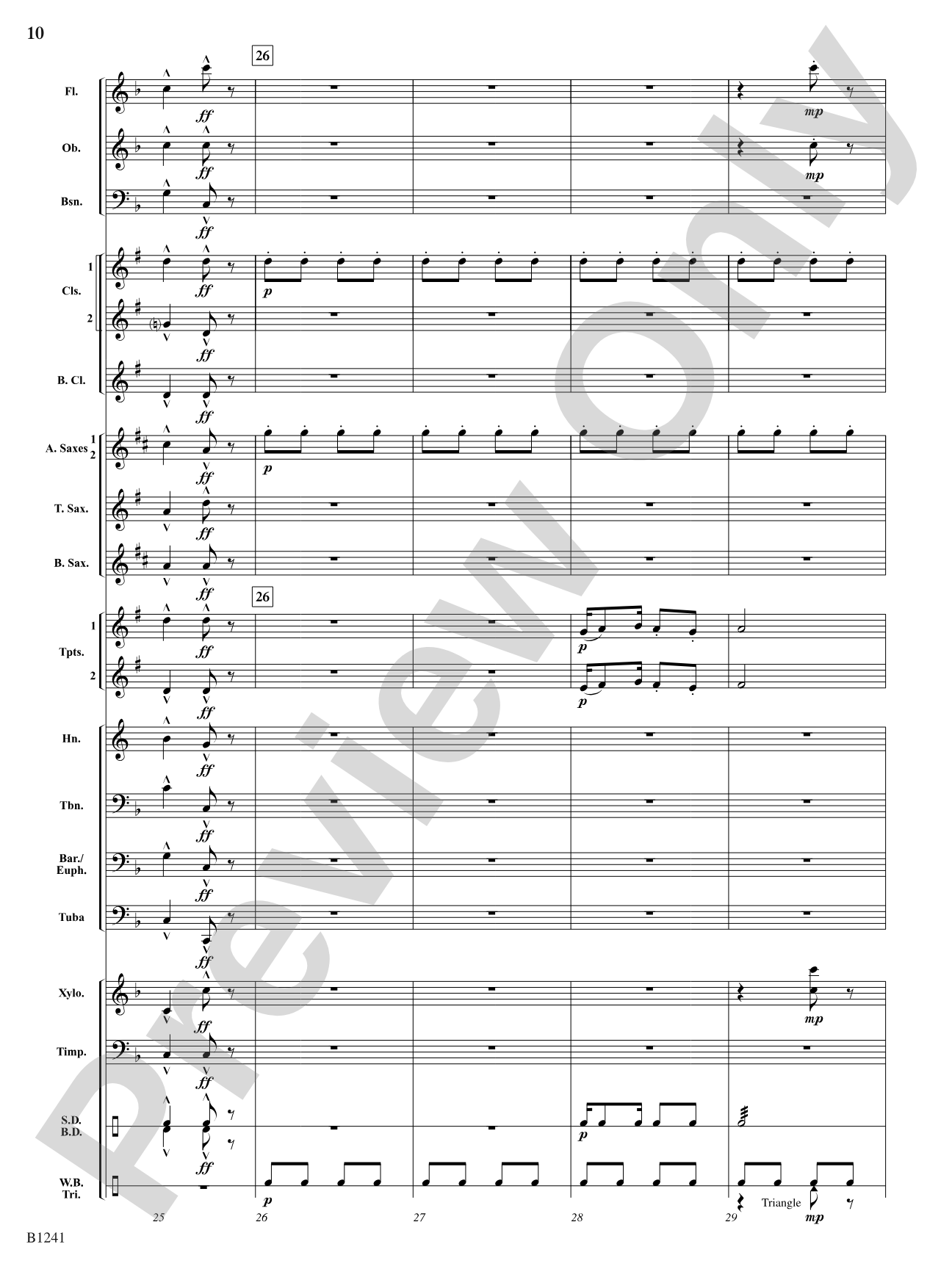 Golliwogg's Cakewalk: Concert Band Conductor Score & Parts