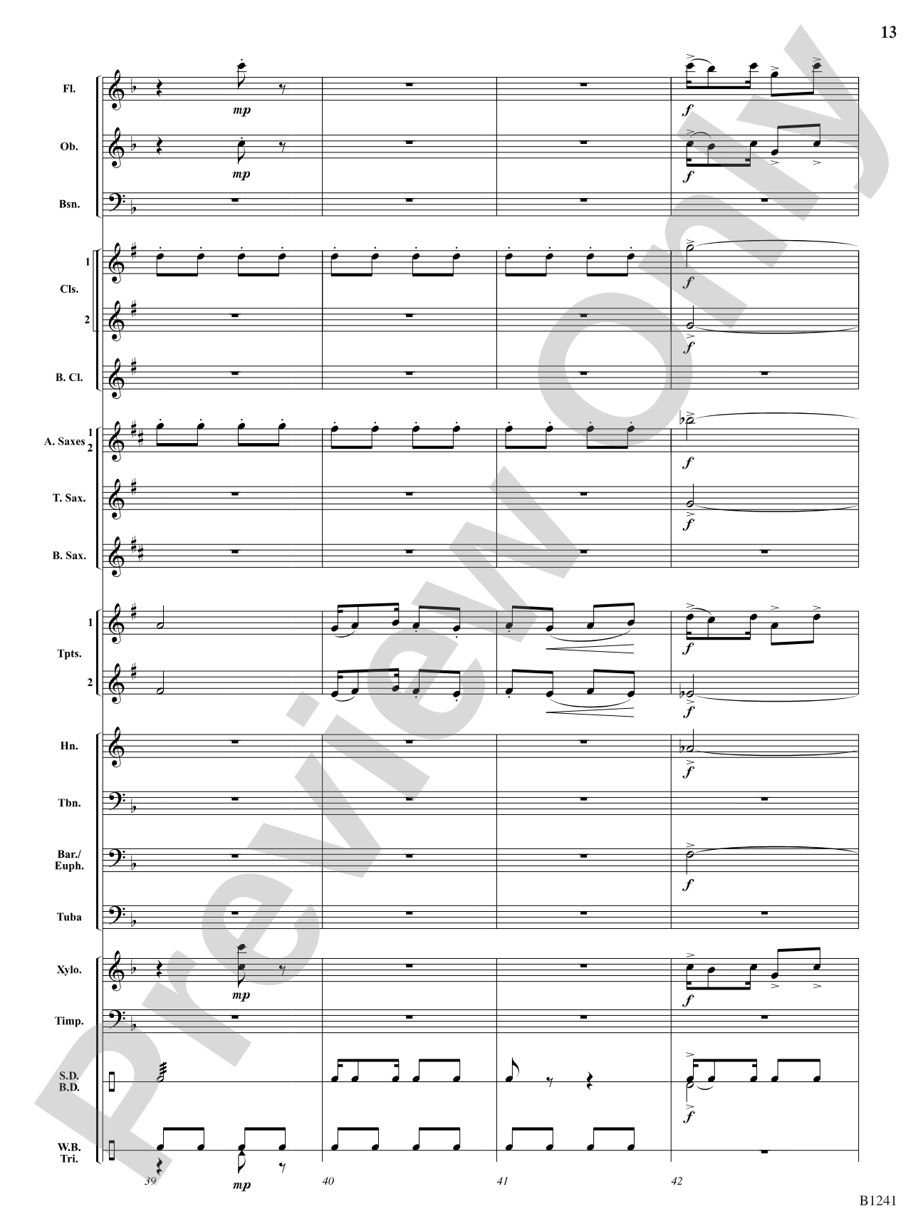 Golliwogg's Cakewalk: Concert Band Conductor Score & Parts