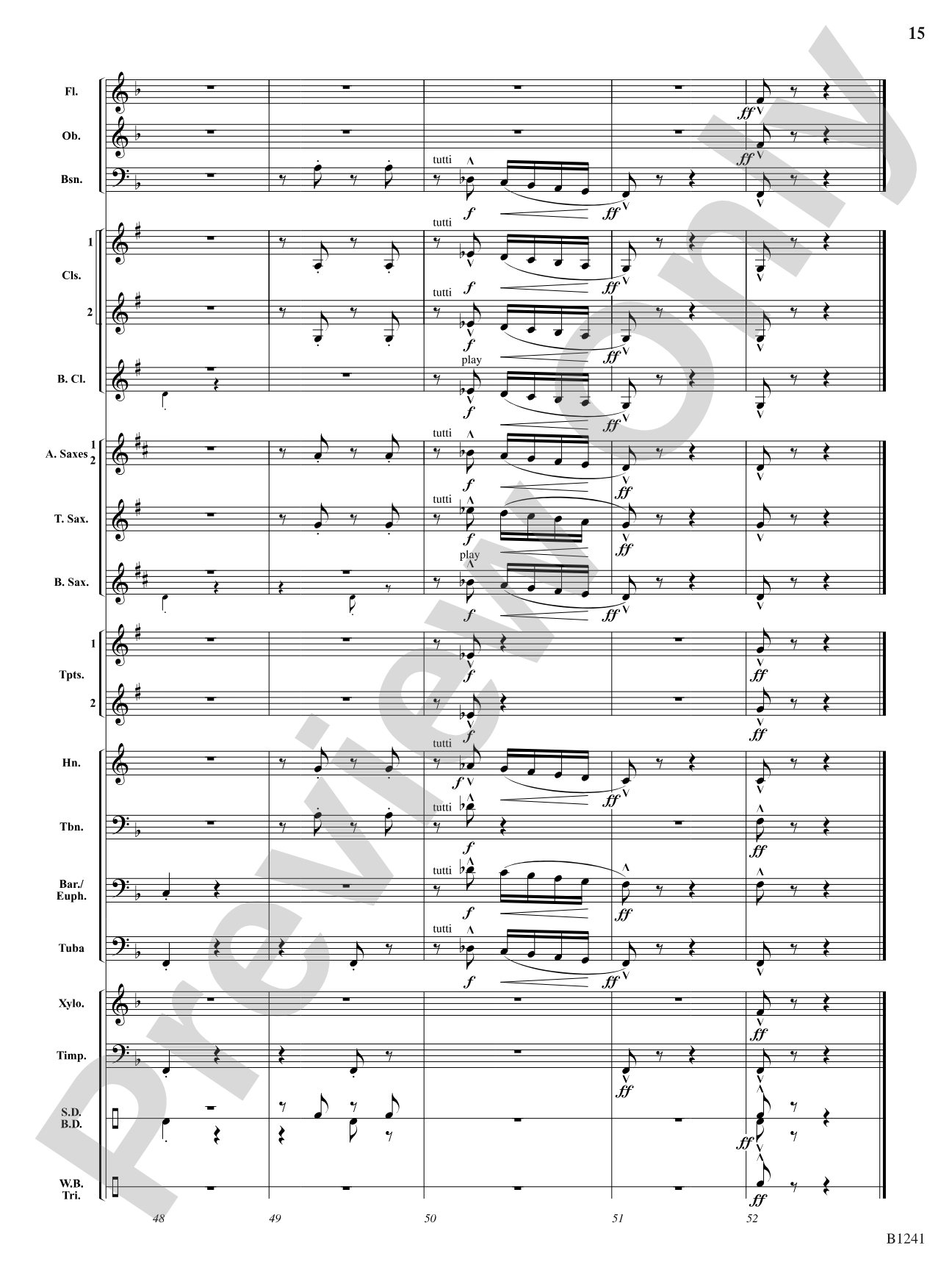 Golliwogg's Cakewalk: Concert Band Conductor Score & Parts