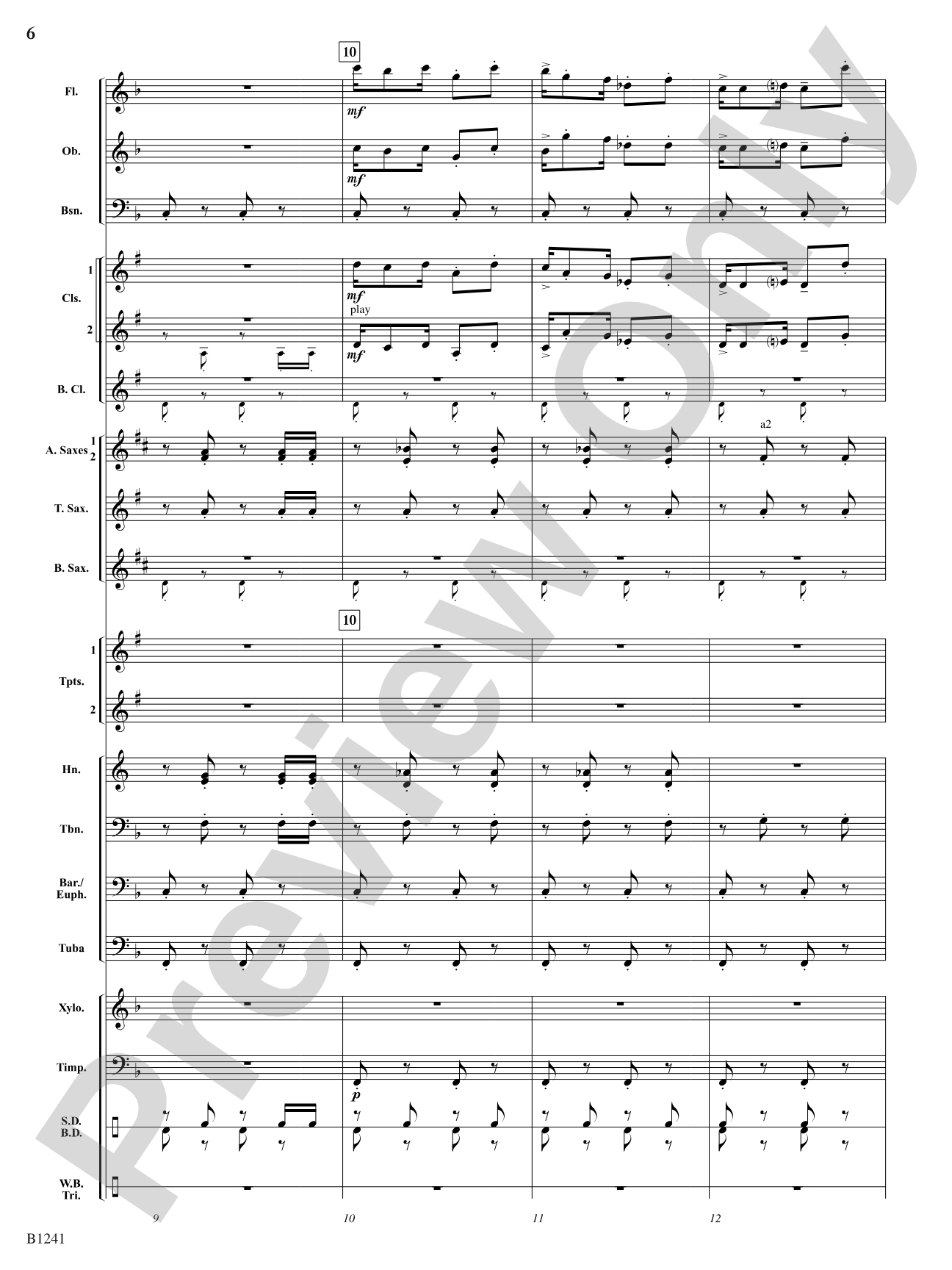 Golliwogg's Cakewalk: Concert Band Conductor Score & Parts