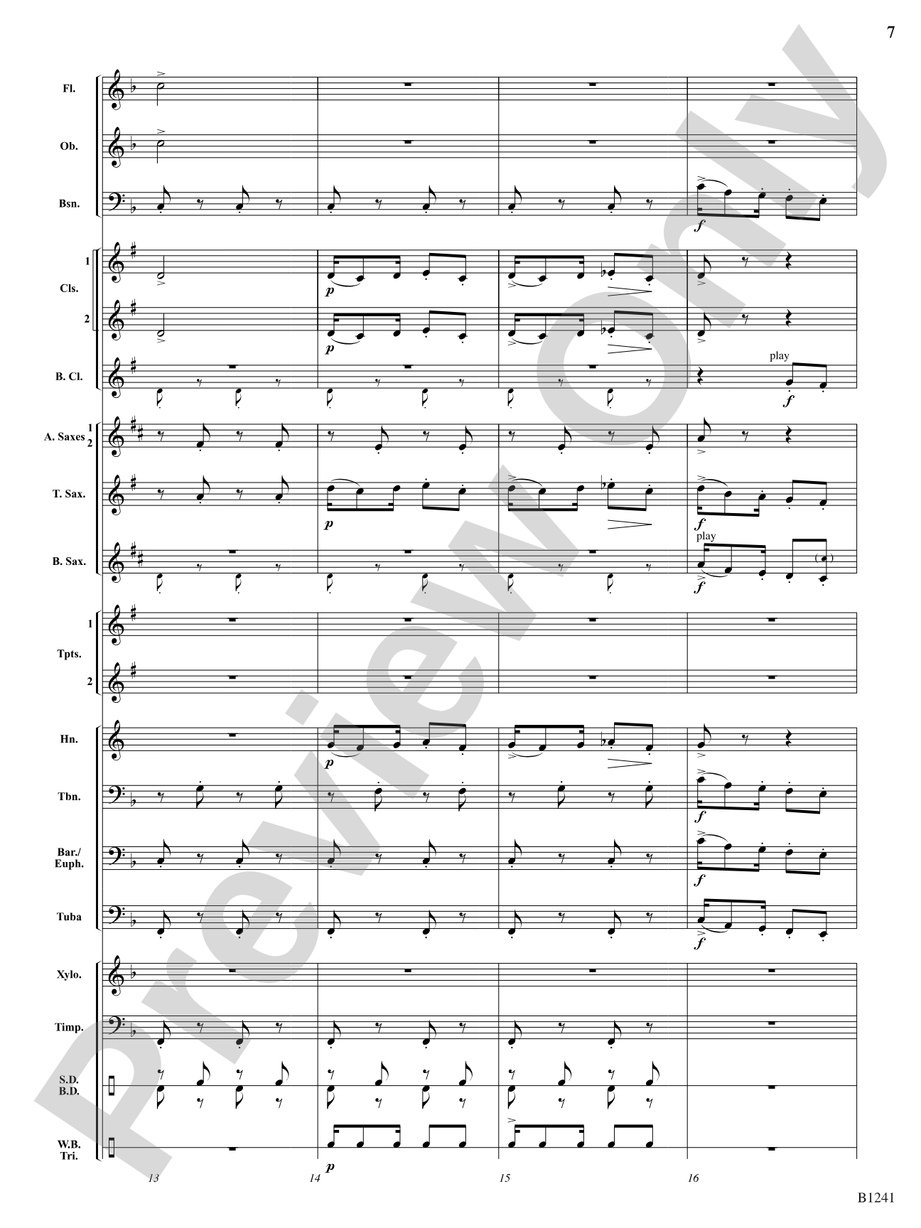 Golliwogg's Cakewalk: Concert Band Conductor Score & Parts