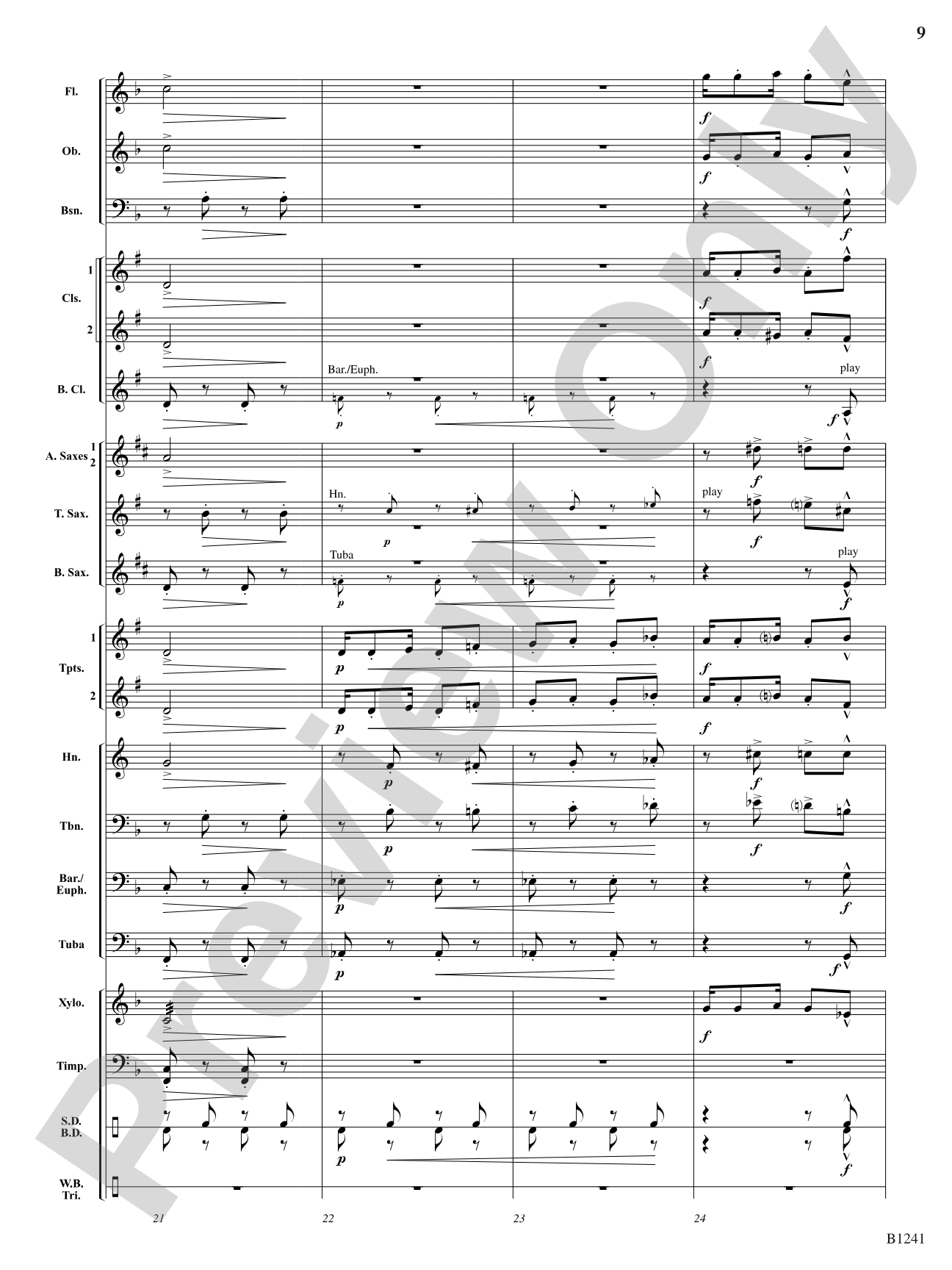 Golliwogg's Cakewalk: Concert Band Conductor Score & Parts