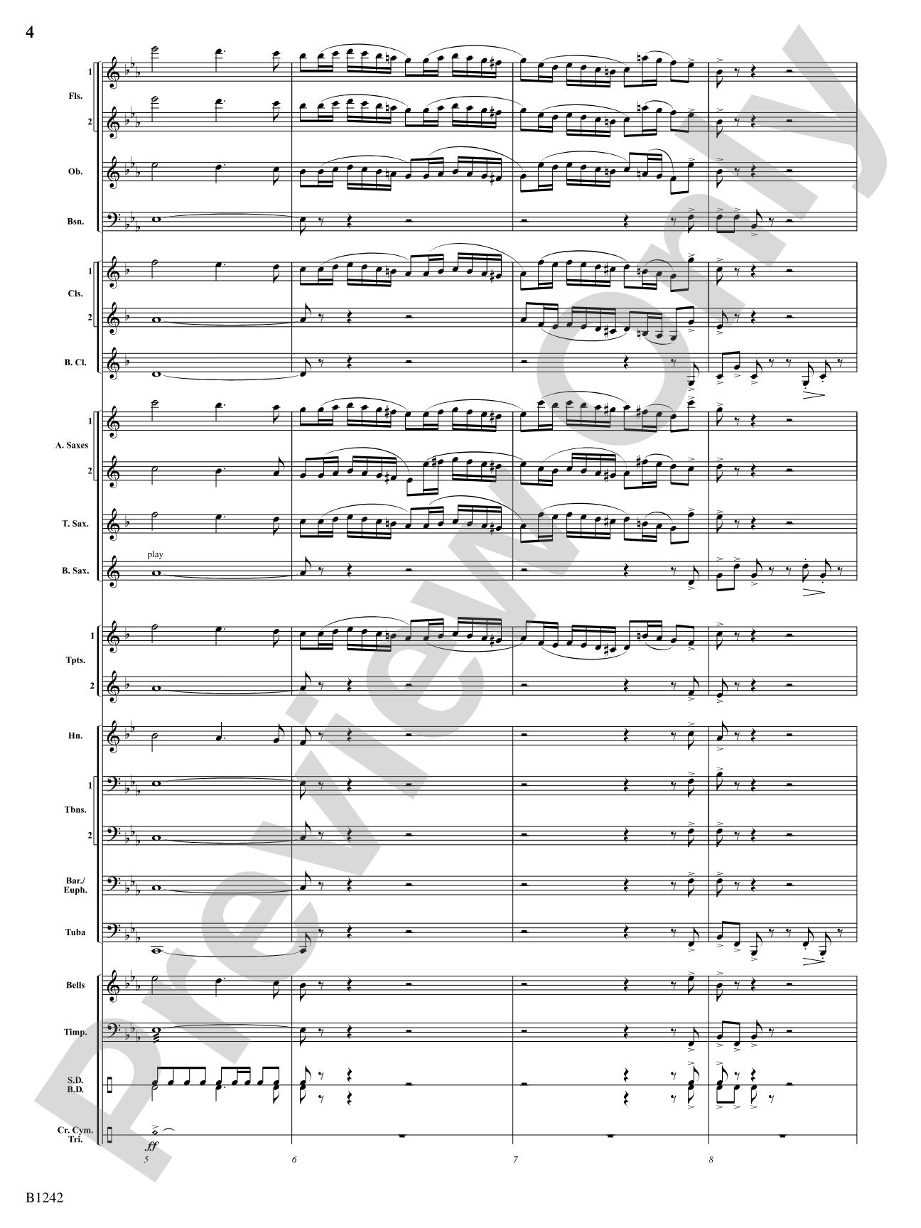 Finale from Symphony No. 4: Score