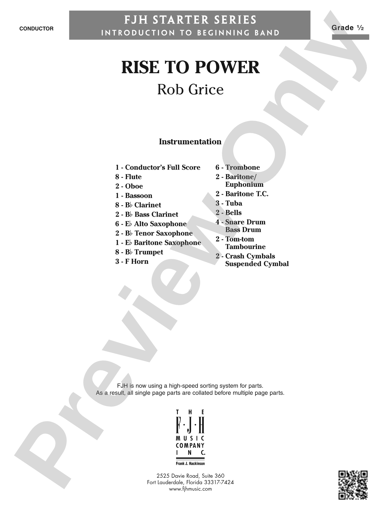 Rise to Power: Concert Band Conductor Score & Parts