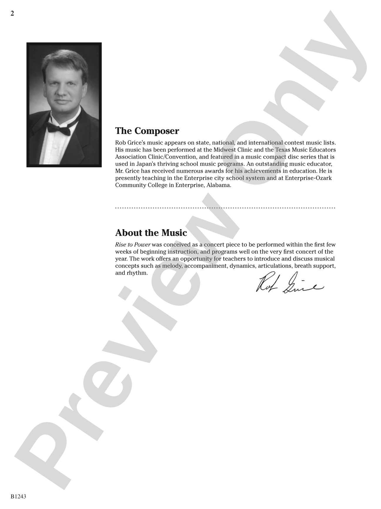 Rise to Power: Concert Band Conductor Score & Parts