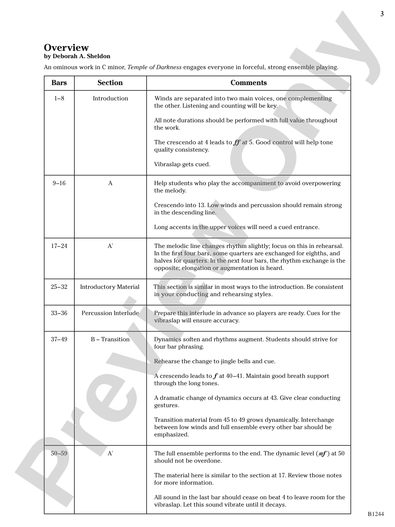 Temple of Darkness: Concert Band Conductor Score & Parts