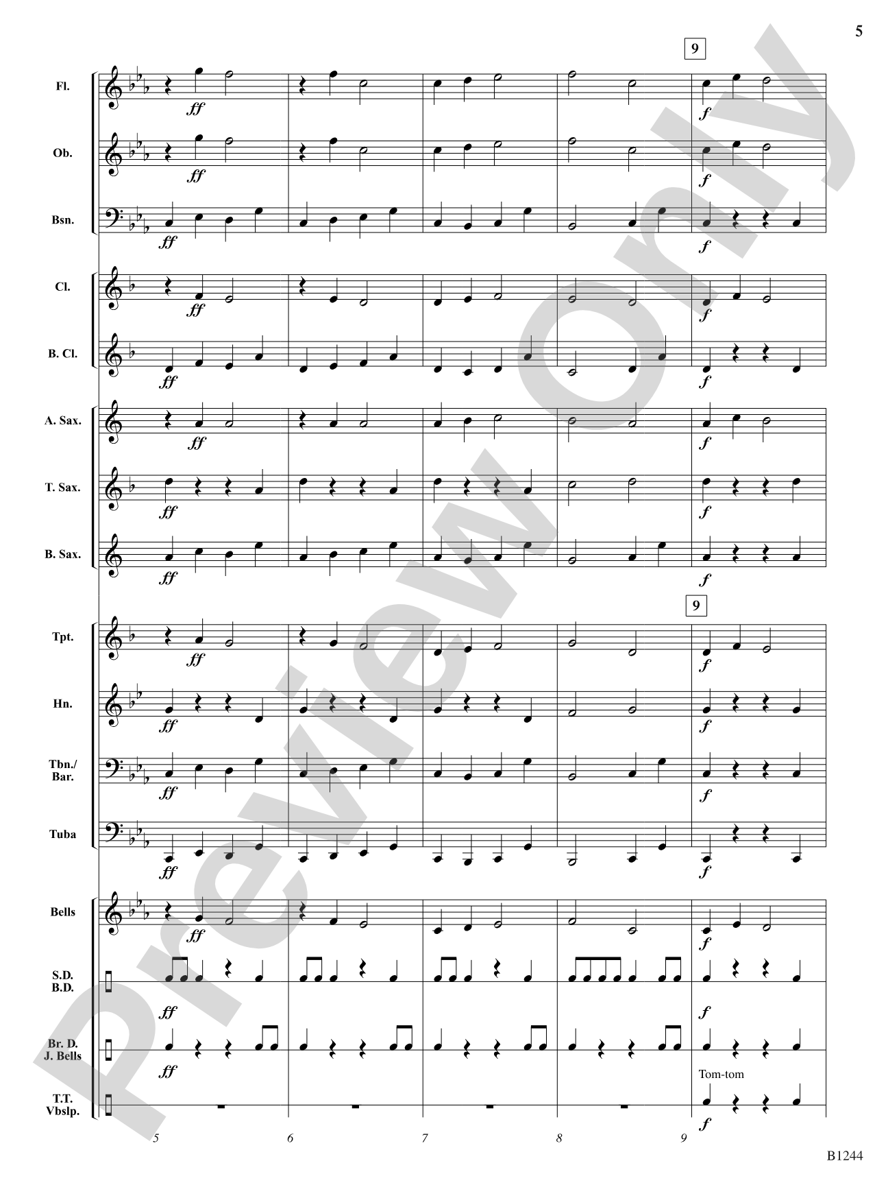 Temple of Darkness: Concert Band Conductor Score & Parts