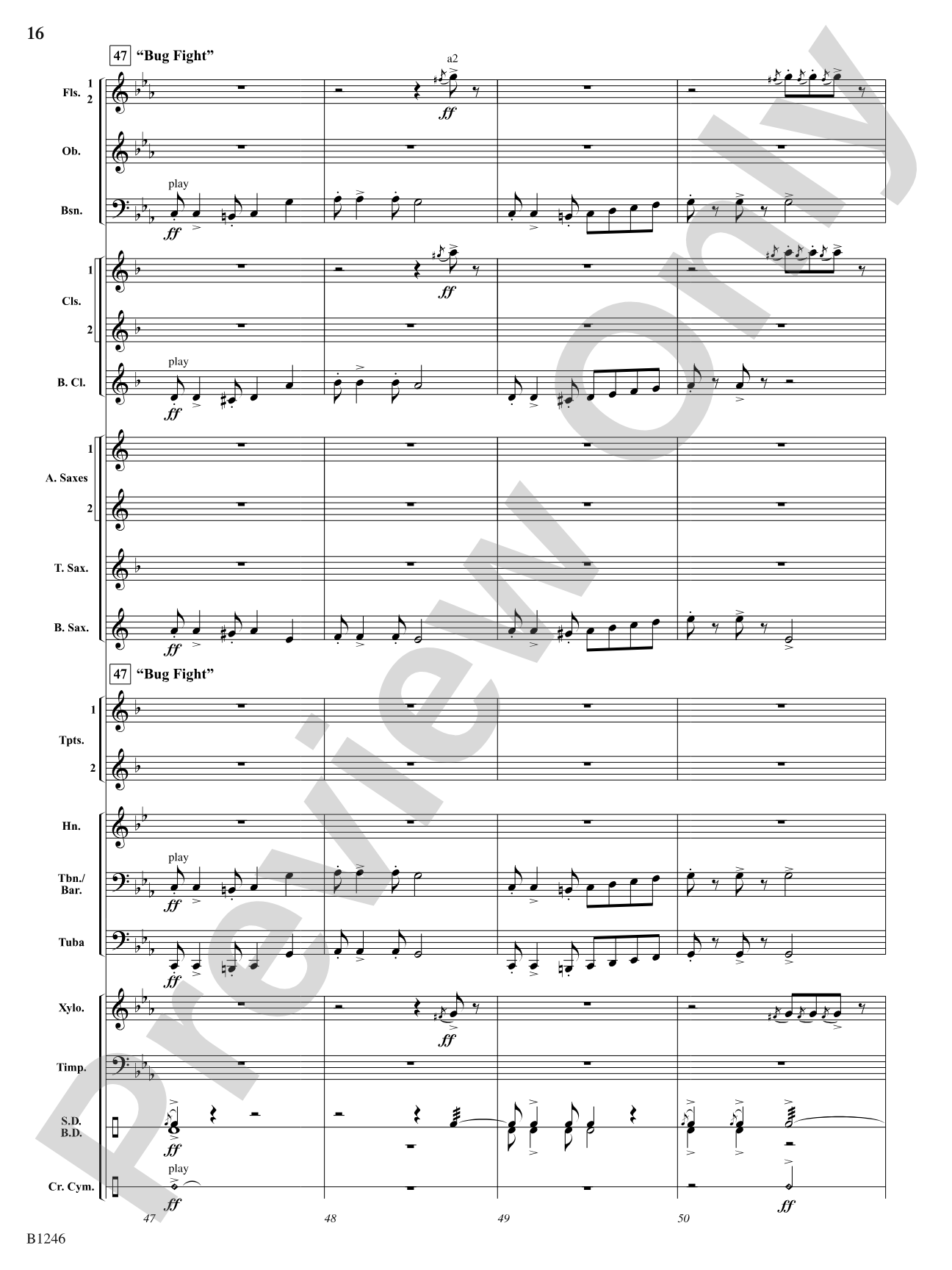 March of the Ladybugs: Concert Band Conductor Score & Parts