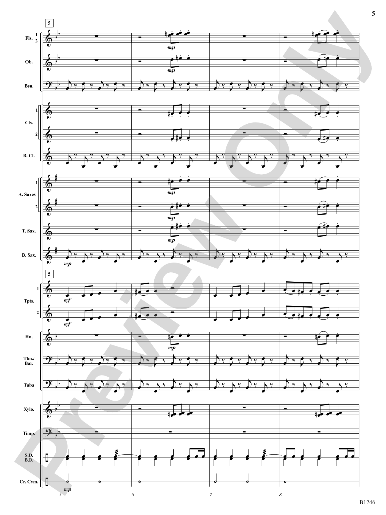 March of the Ladybugs: Concert Band Conductor Score & Parts