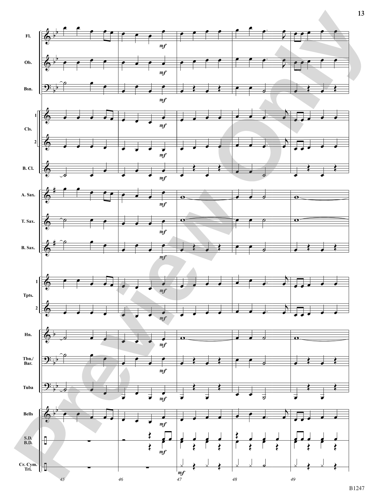 Hunting Song (The Keeper Would A-Hunting Go): Concert Band Conductor Score & Parts