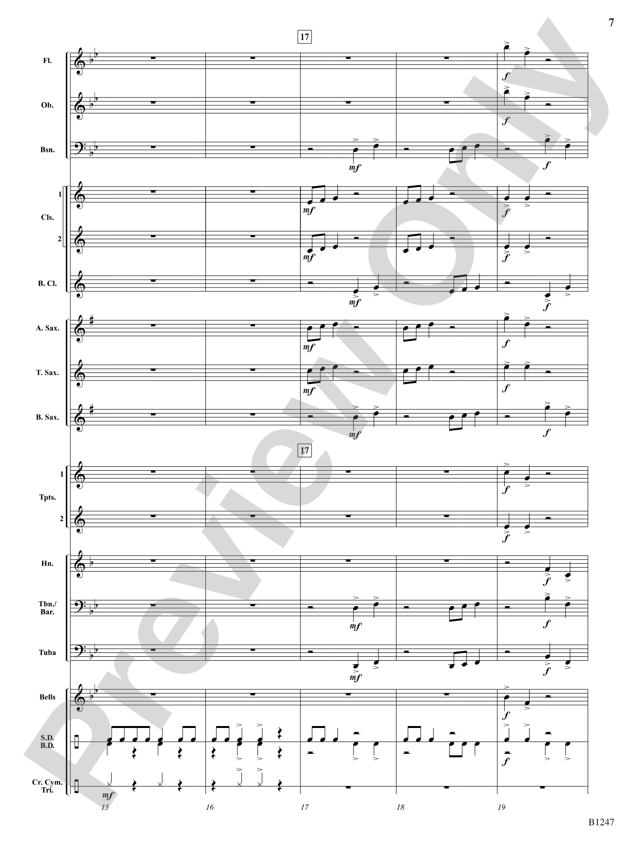 Hunting Song (The Keeper Would A-Hunting Go): Concert Band Conductor Score & Parts
