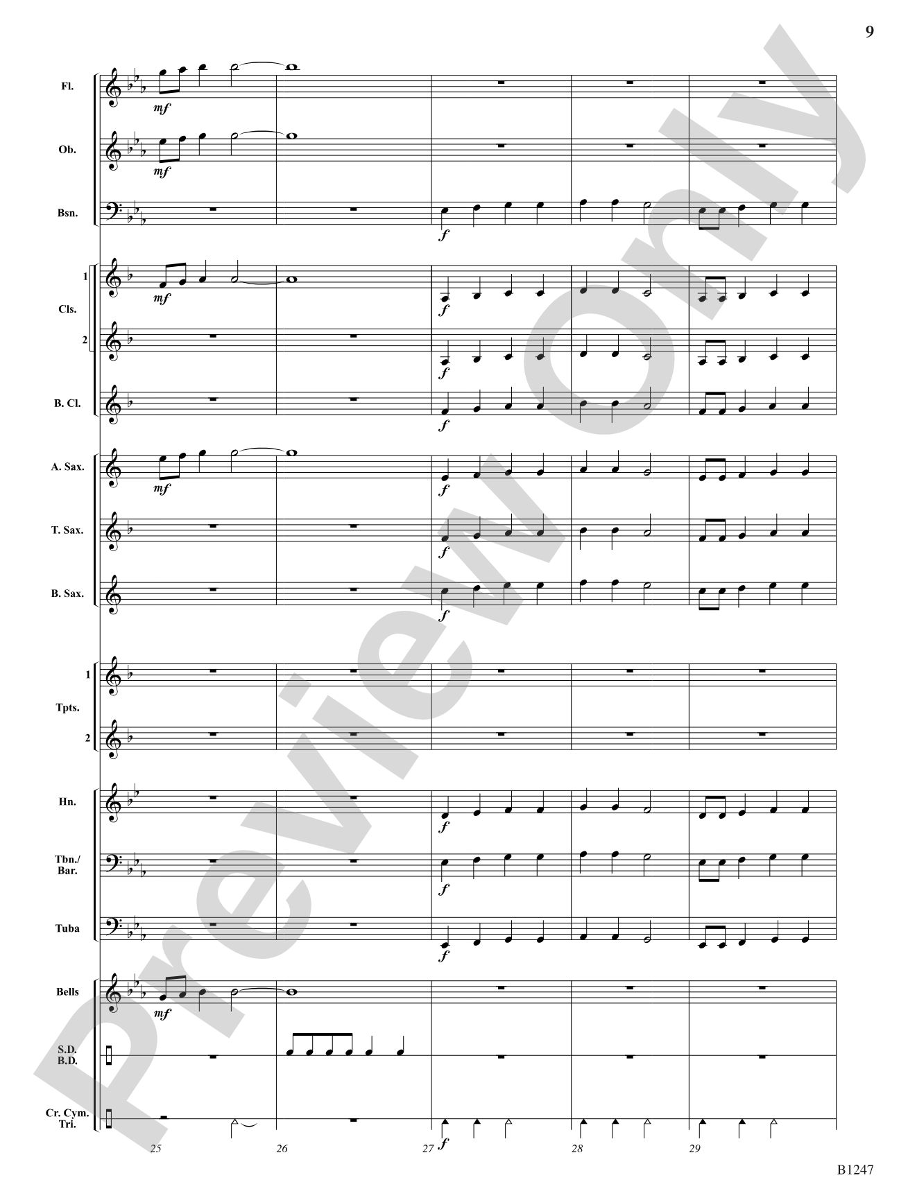 Hunting Song (The Keeper Would A-Hunting Go): Concert Band Conductor Score & Parts