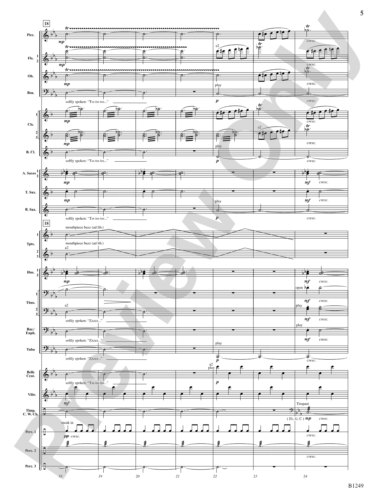 Butterfly's Ball (from A Child's Garden of Verses): Concert Band Conductor Score & Parts