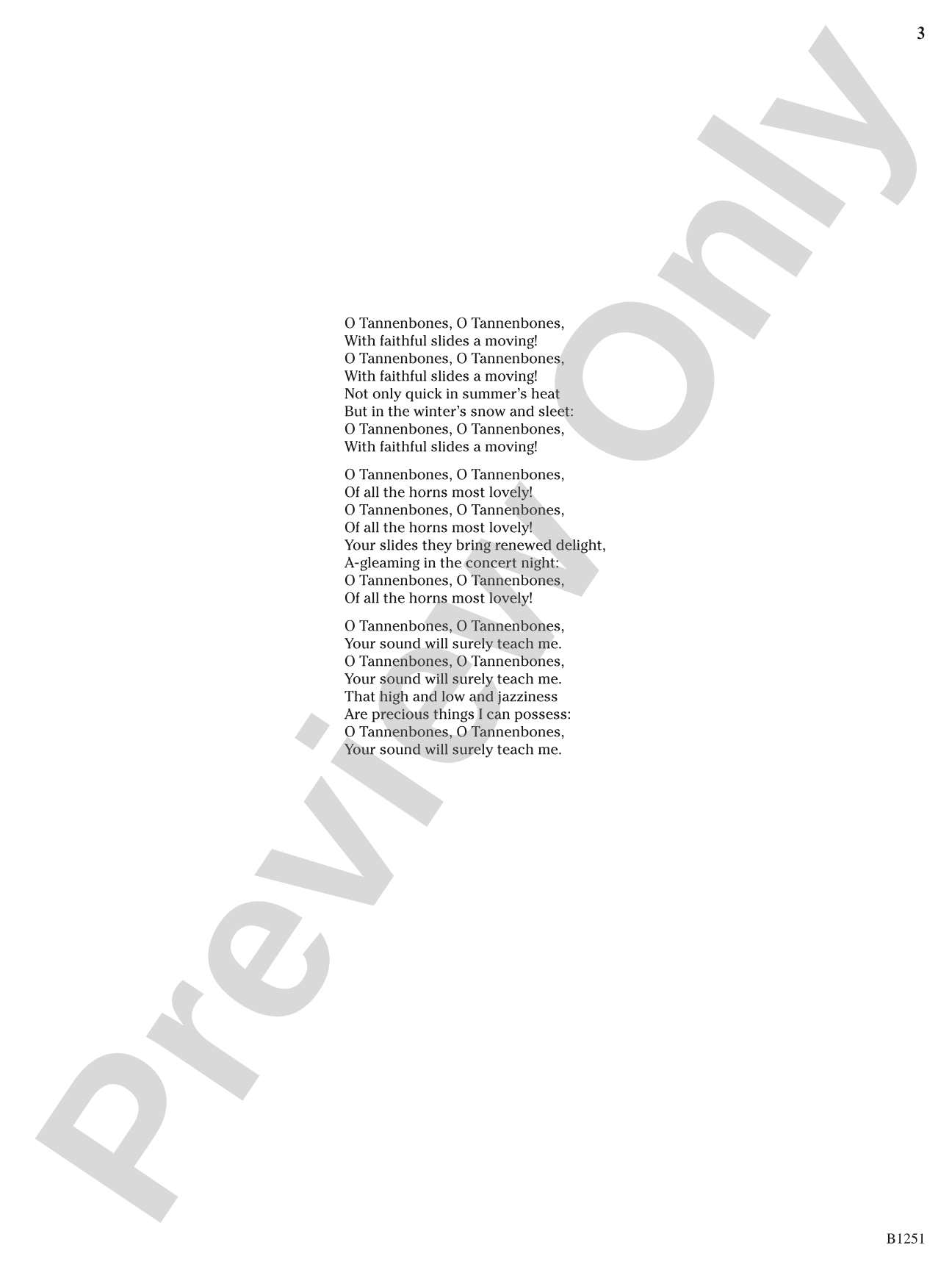 O Tannenbones (Trombone Feature): Concert Band Conductor Score & Parts