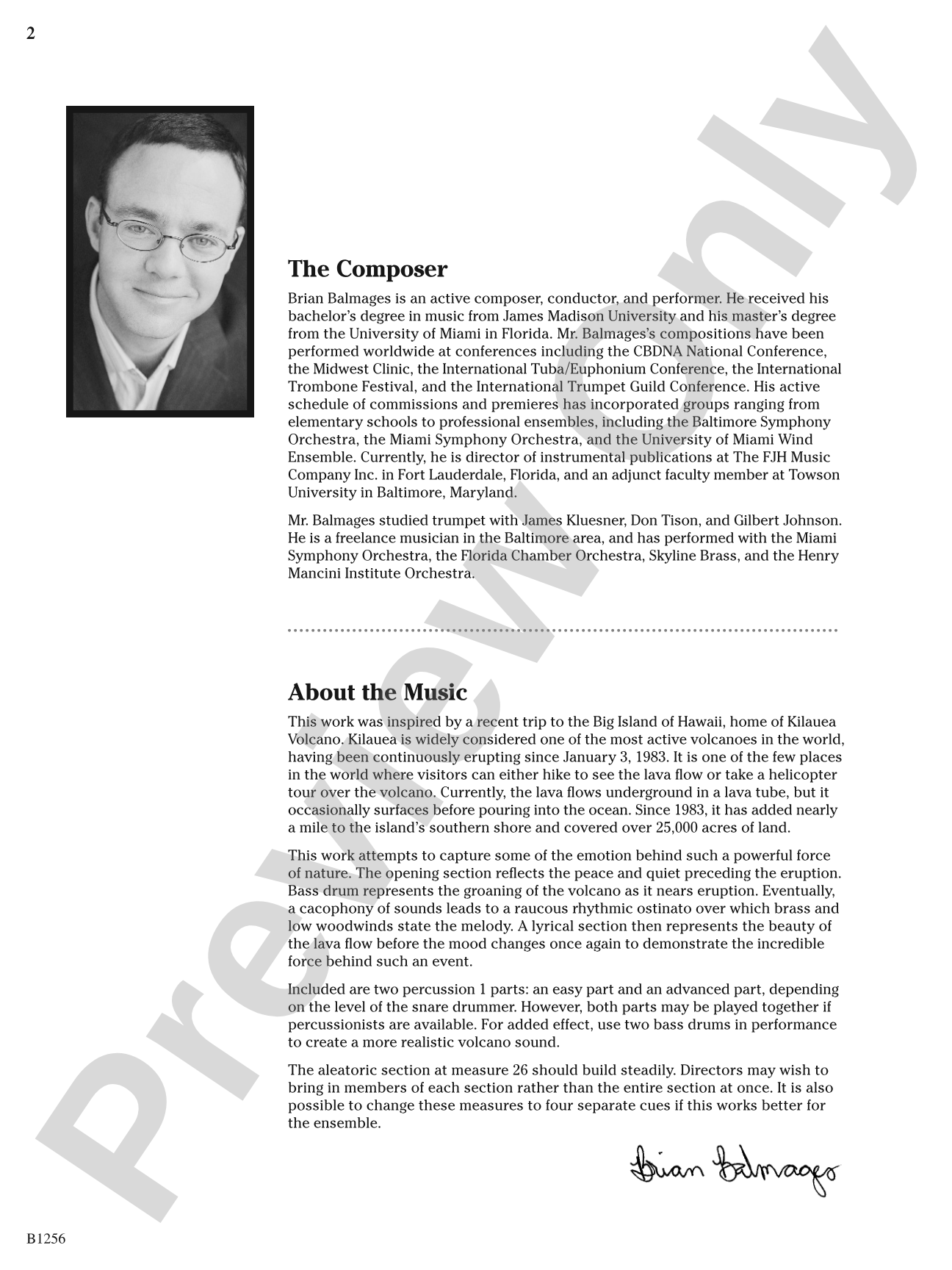 Kilauea (The Volcano's Fury): Concert Band Conductor Score & Parts