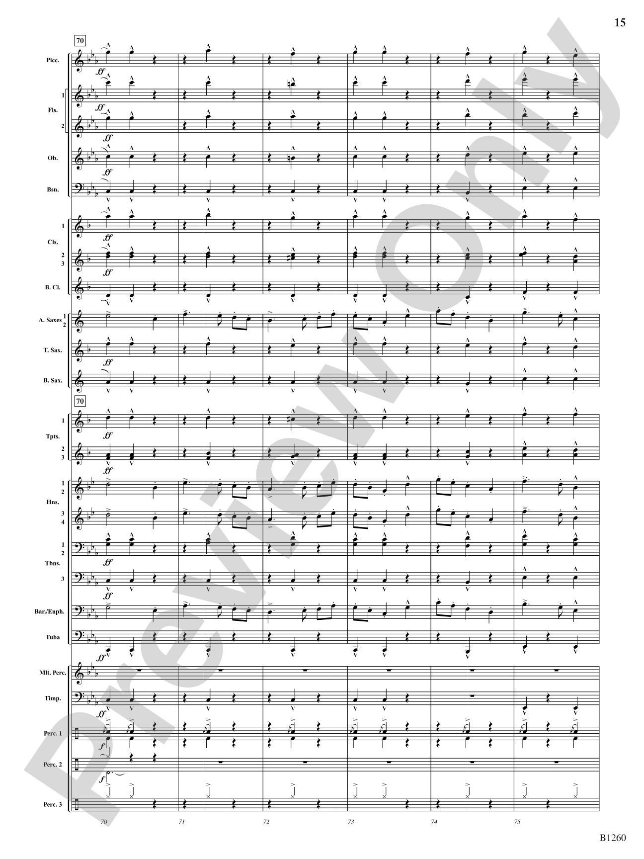 Revolution (Scherzo for Band): Concert Band Conductor Score & Parts