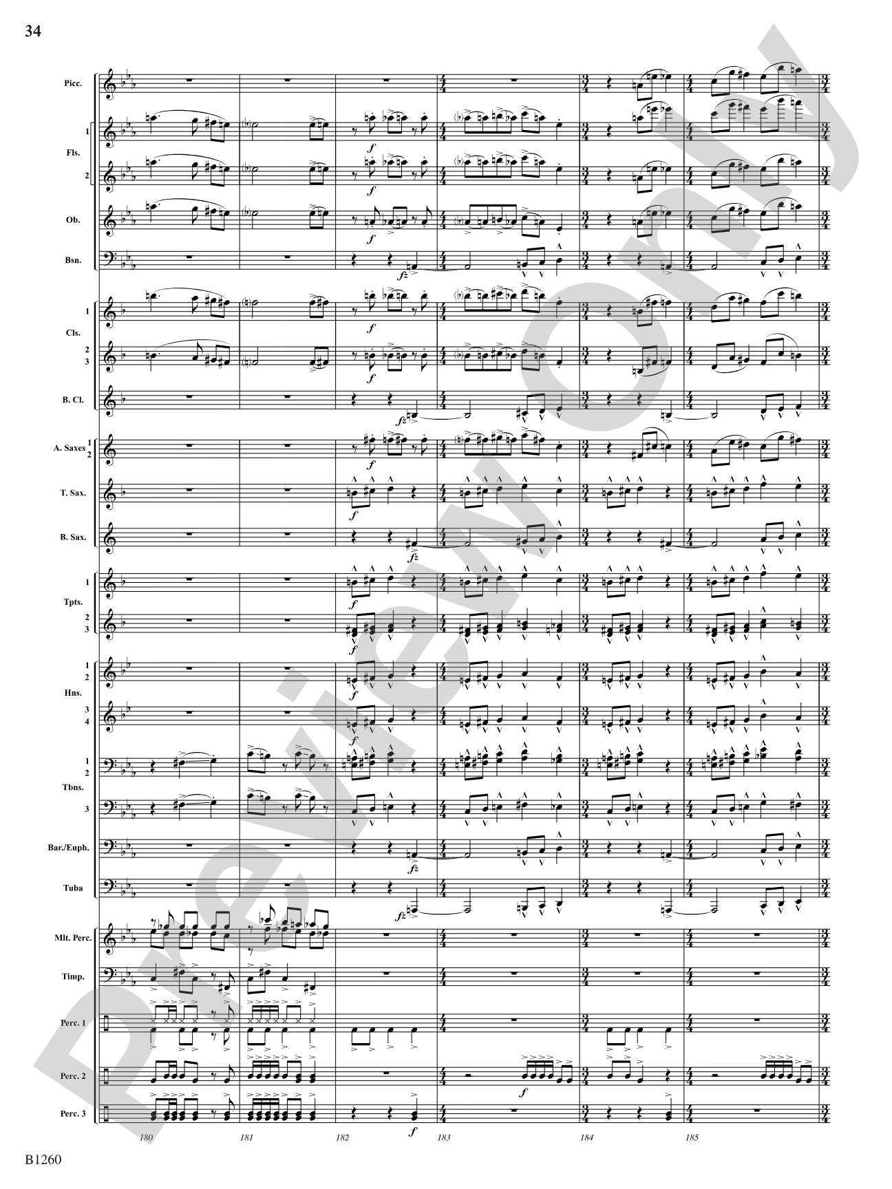 Revolution (Scherzo for Band): Concert Band Conductor Score & Parts