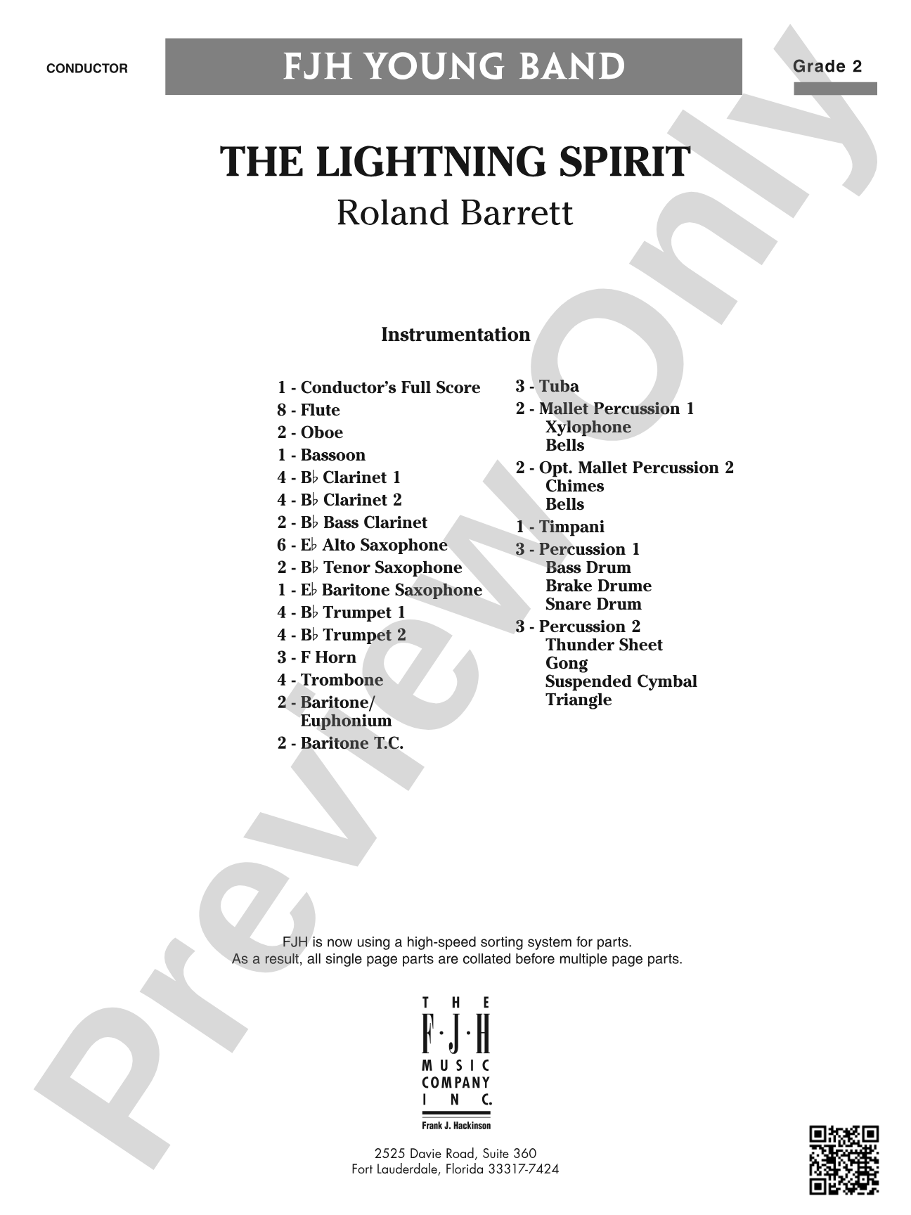 The Lightning Spirit: Score