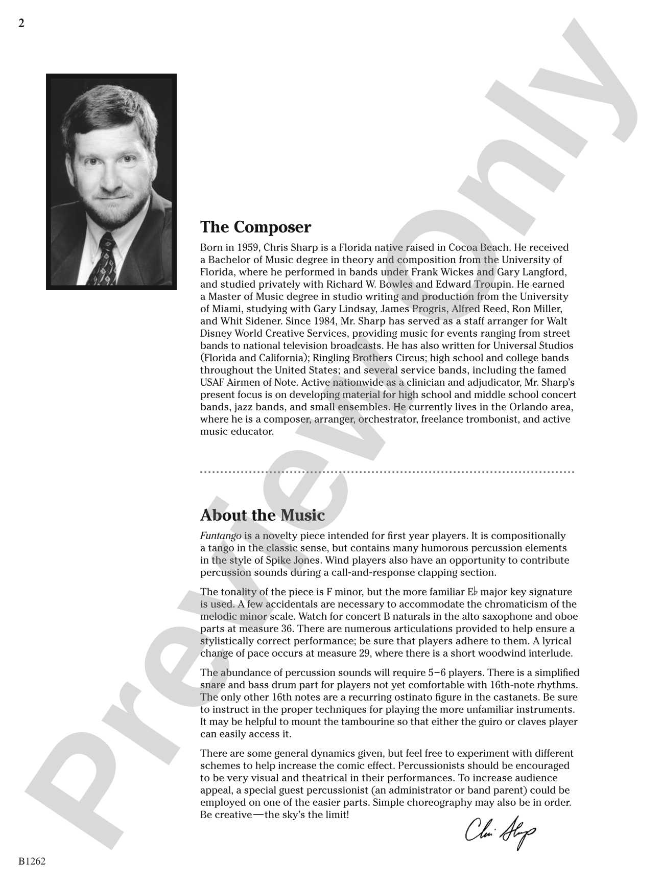 Funtango: Concert Band Conductor Score & Parts