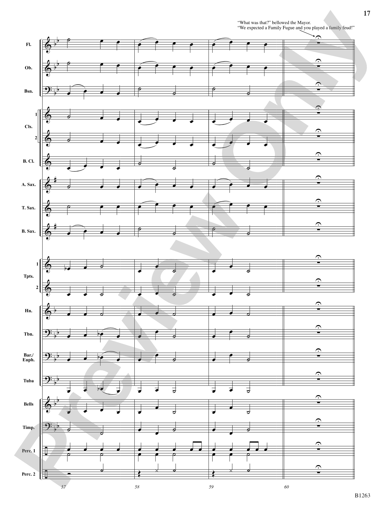 Family Fugue: Concert Band Conductor Score & Parts