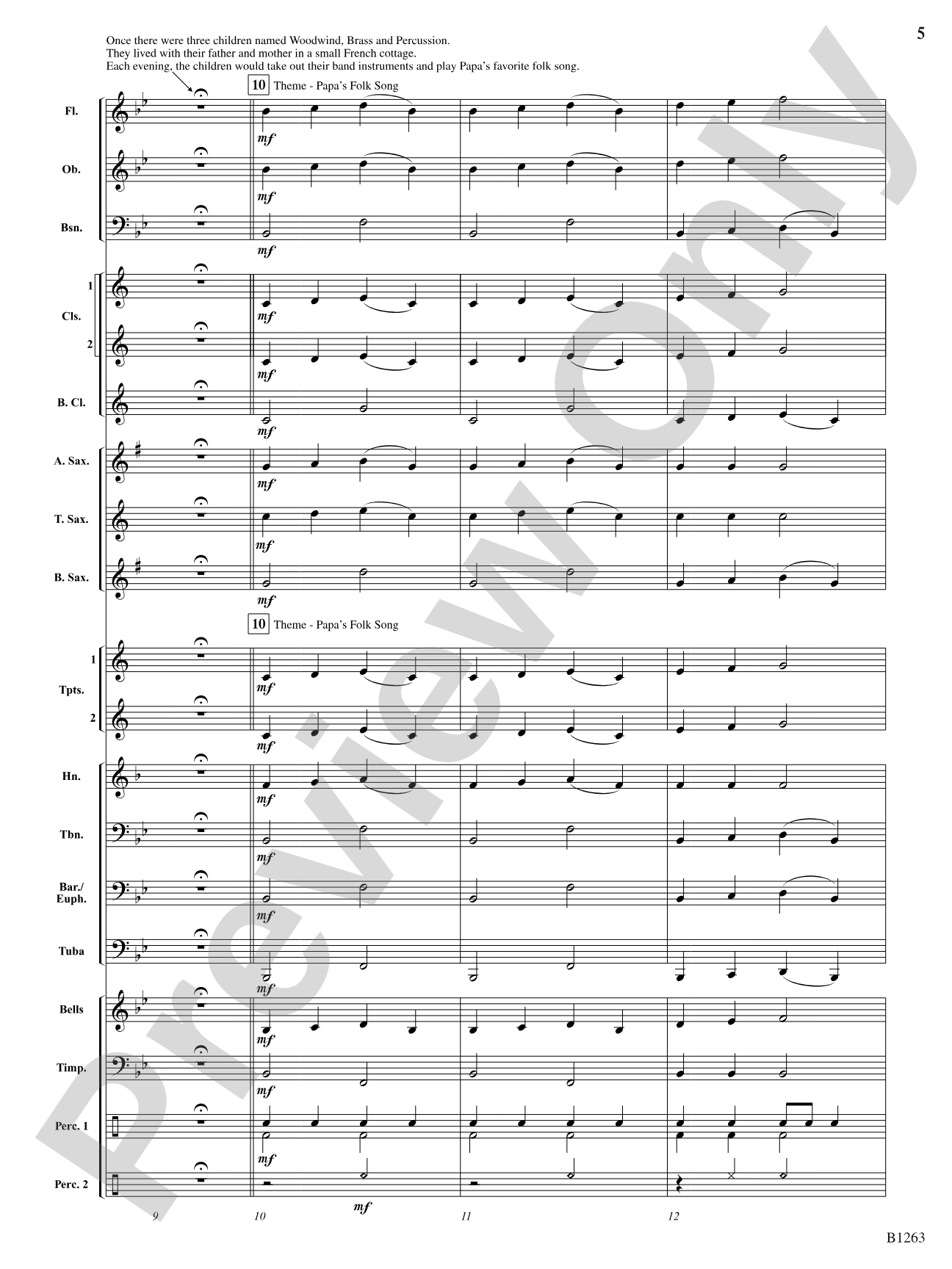 Family Fugue: Concert Band Conductor Score & Parts