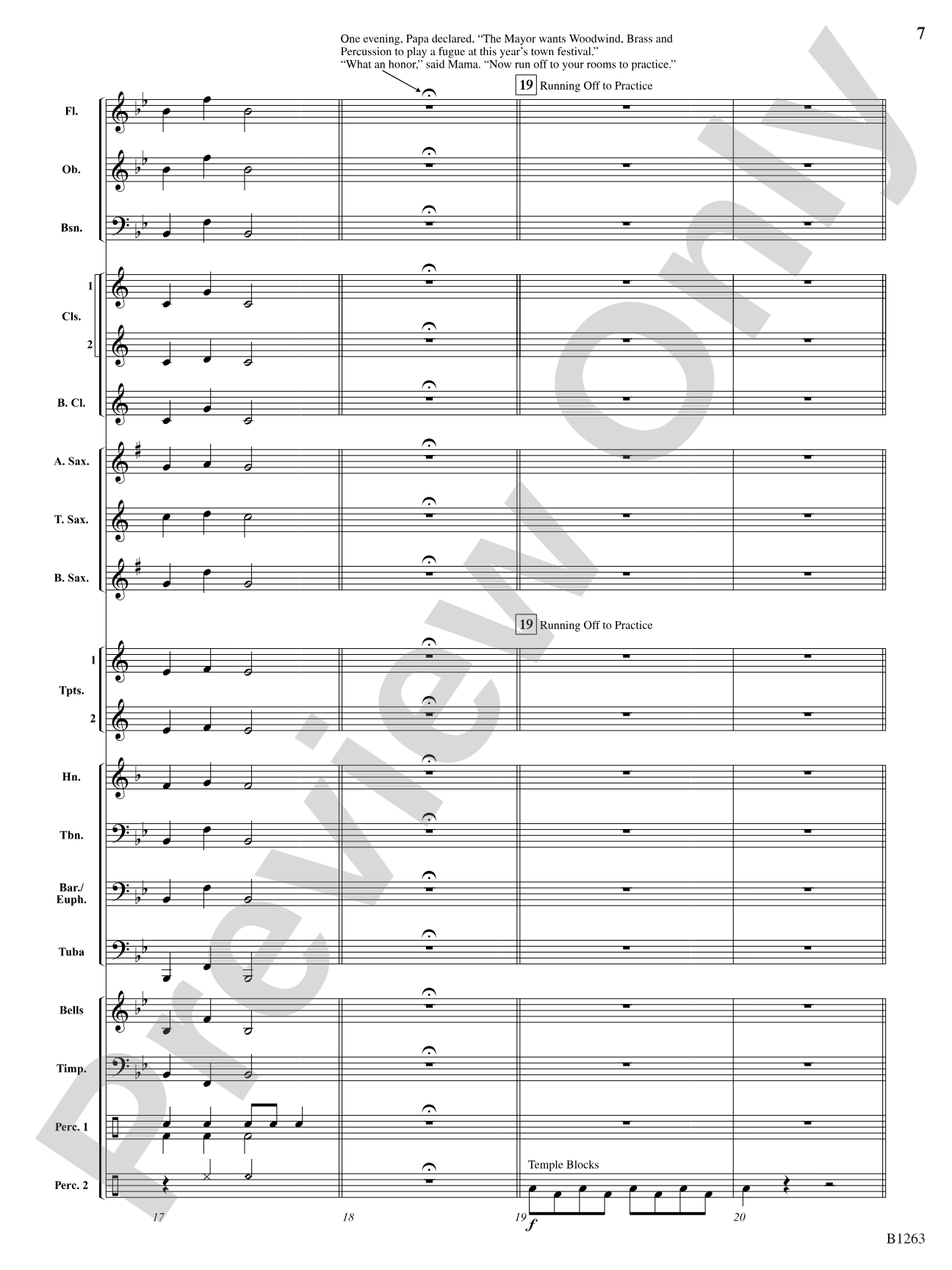 Family Fugue: Concert Band Conductor Score & Parts