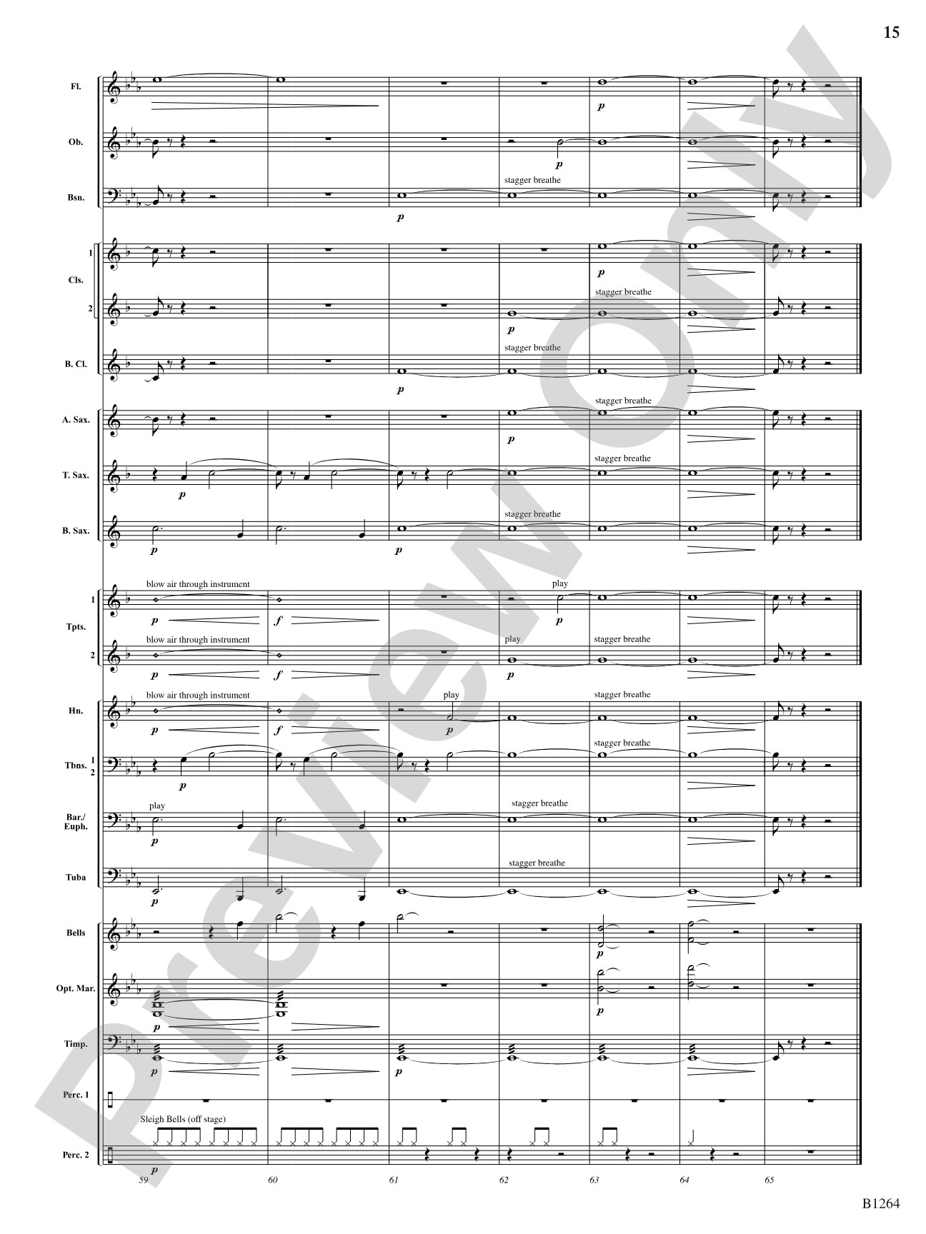 O Holy Night: Concert Band Conductor Score & Parts