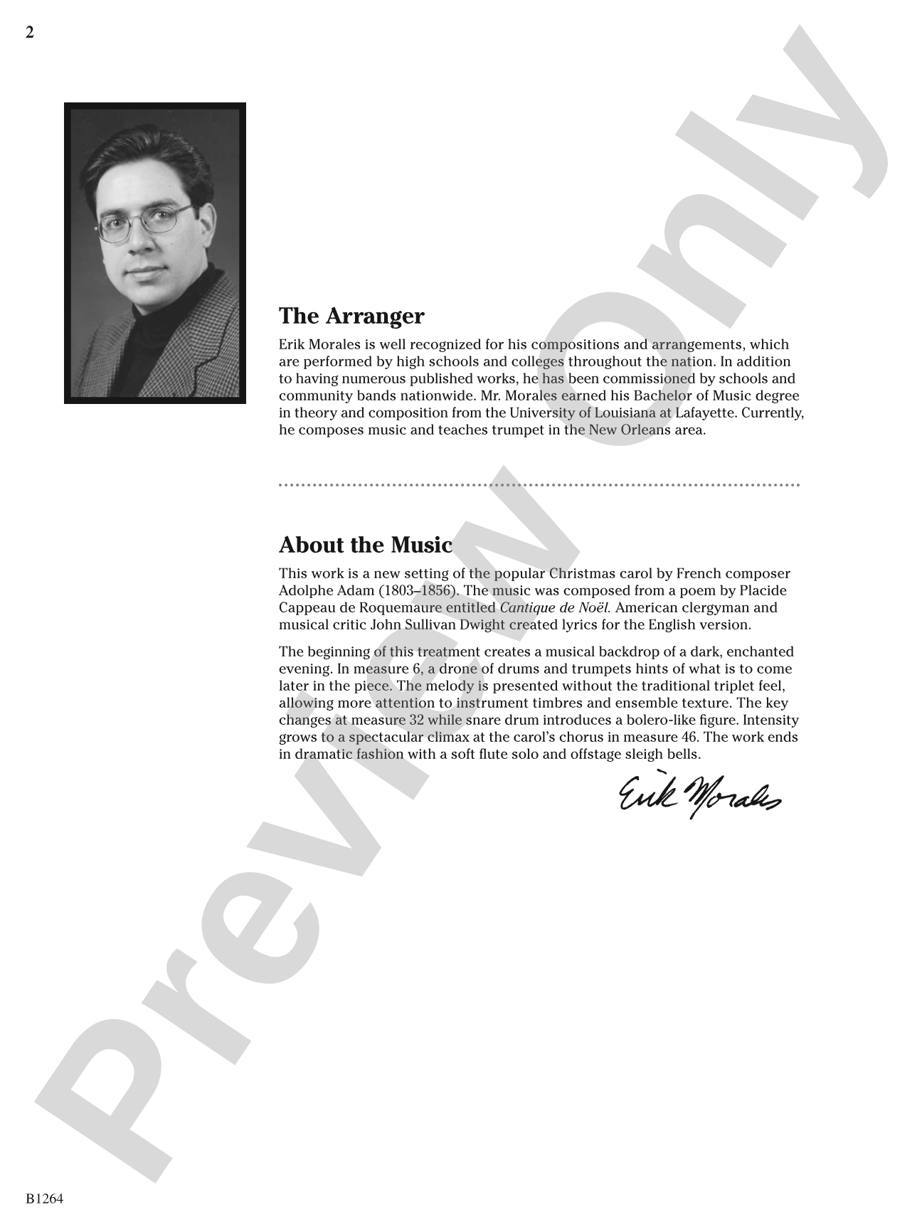 O Holy Night: Concert Band Conductor Score & Parts