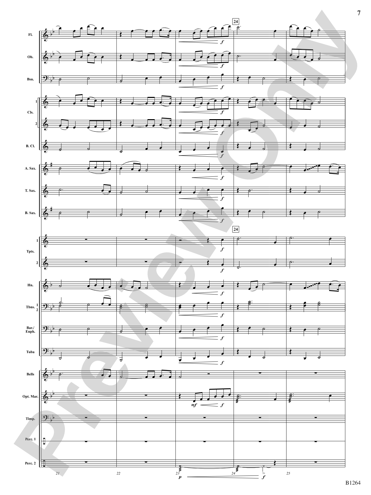 O Holy Night: Concert Band Conductor Score & Parts