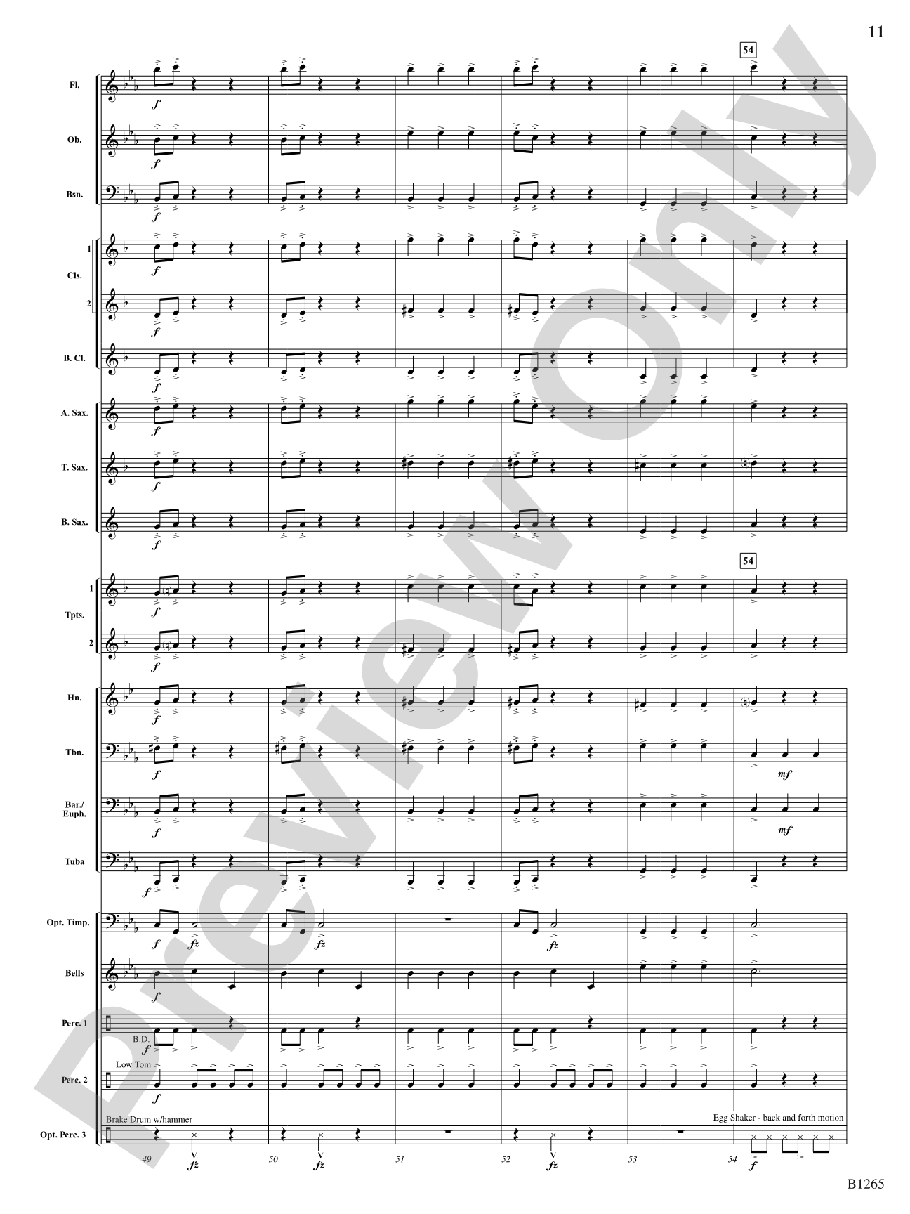 Aztec: Concert Band Conductor Score & Parts