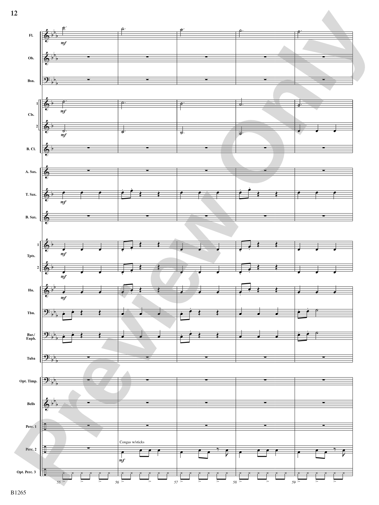 Aztec: Concert Band Conductor Score & Parts