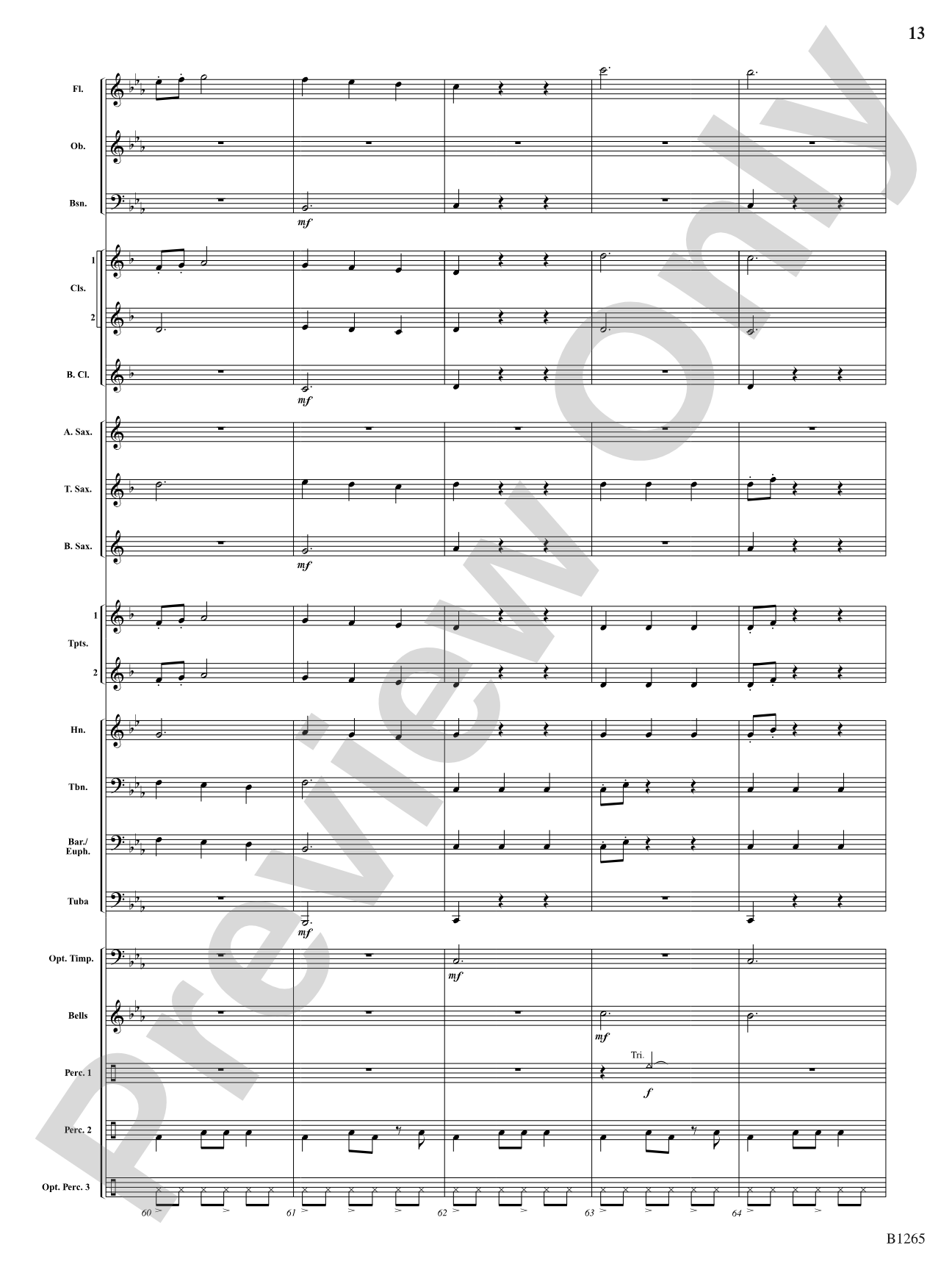 Aztec: Concert Band Conductor Score & Parts