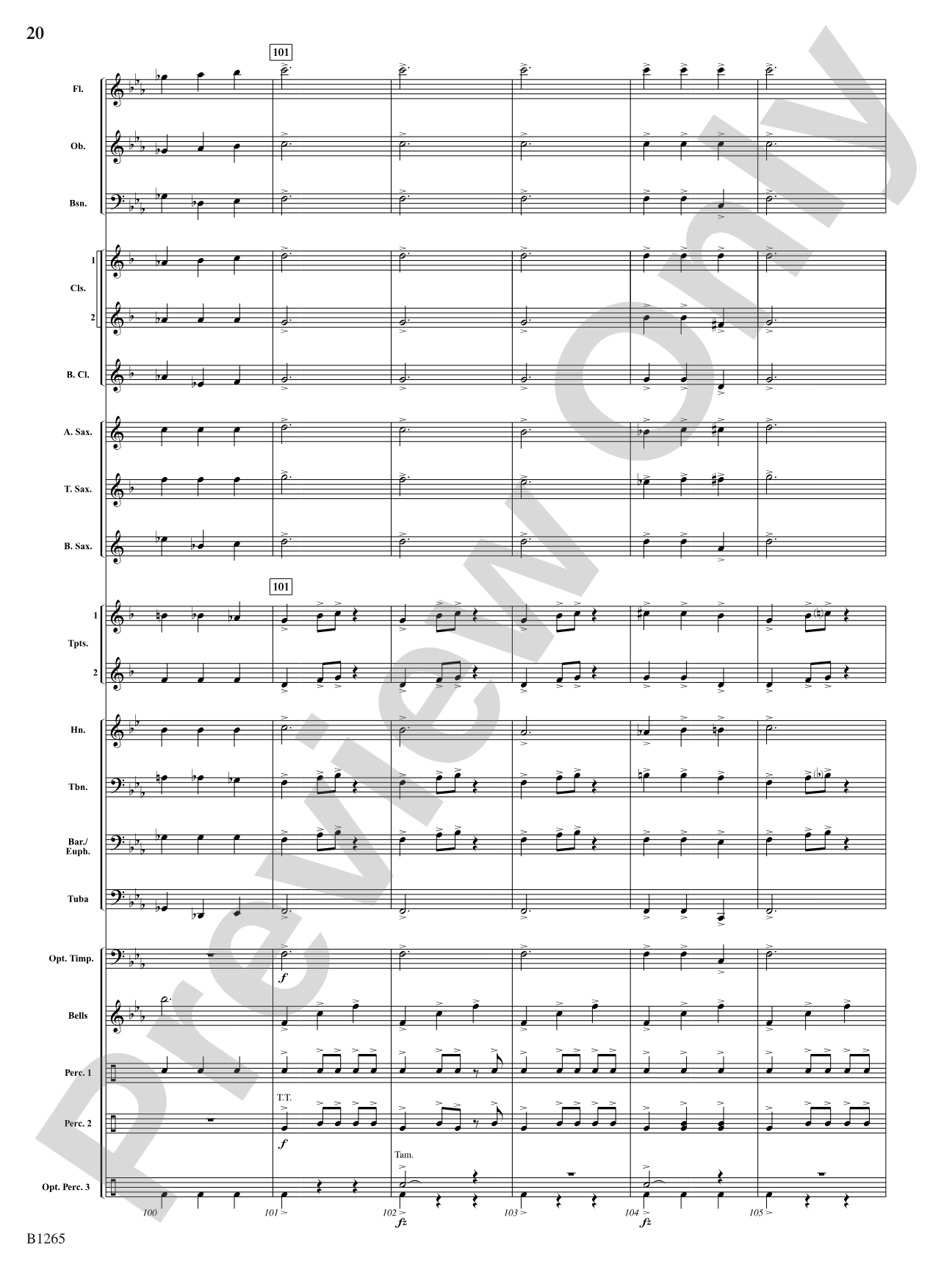 Aztec: Concert Band Conductor Score & Parts