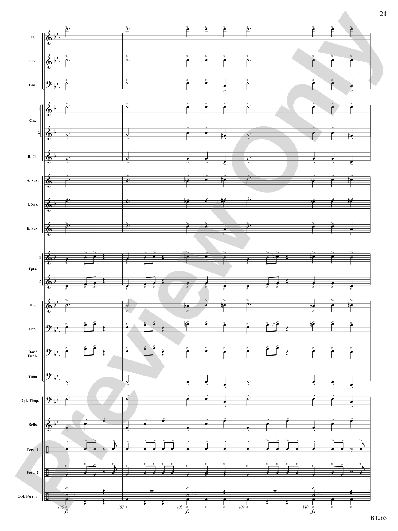Aztec: Concert Band Conductor Score & Parts