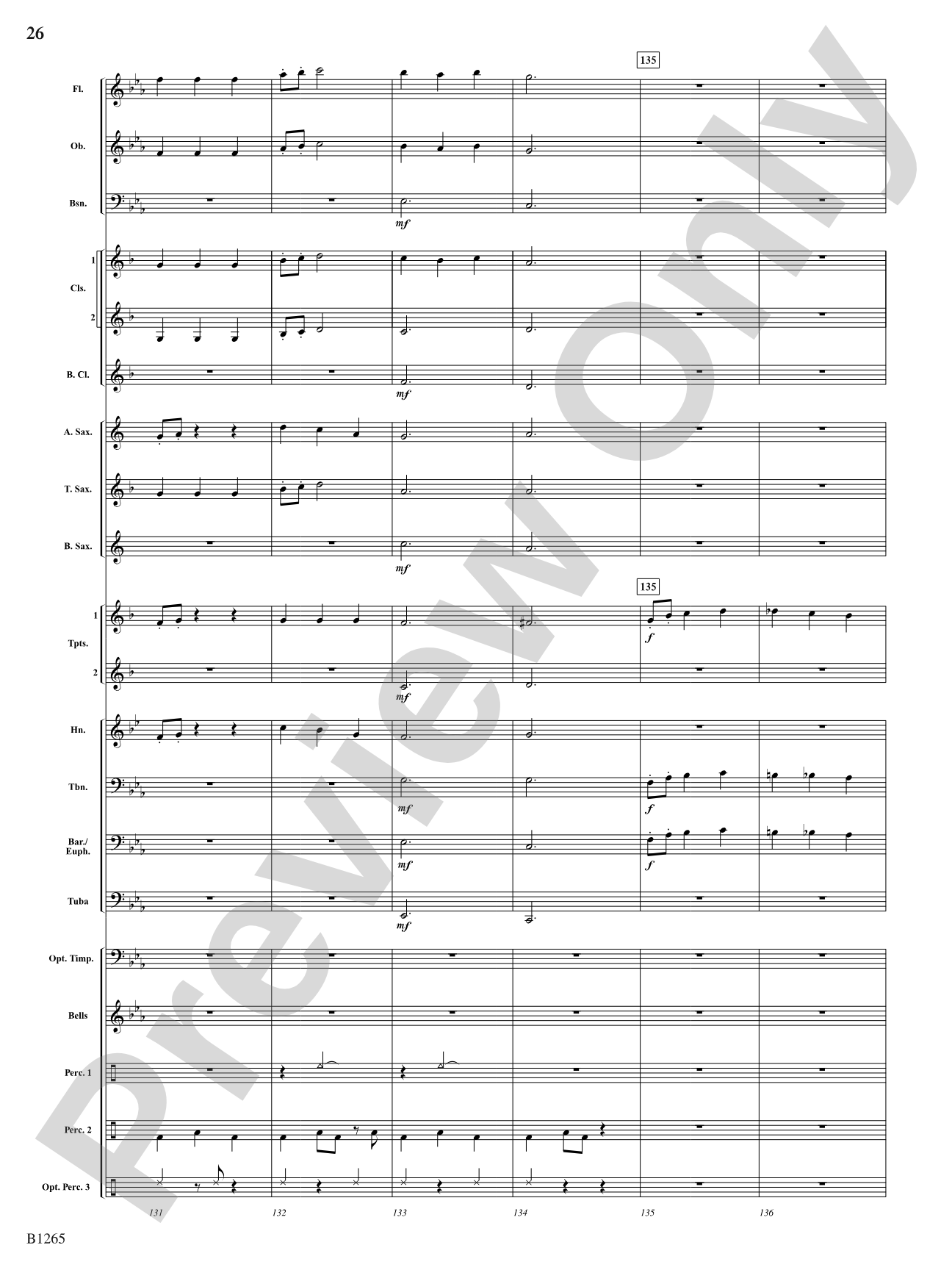 Aztec: Concert Band Conductor Score & Parts