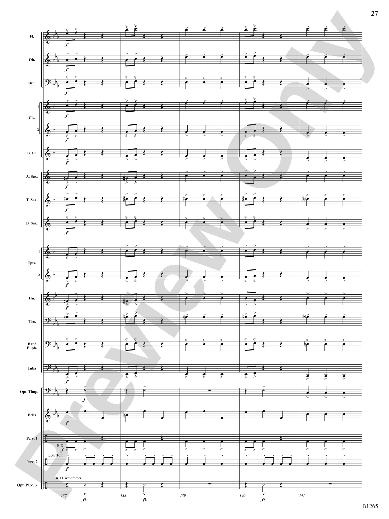 Aztec: Concert Band Conductor Score & Parts