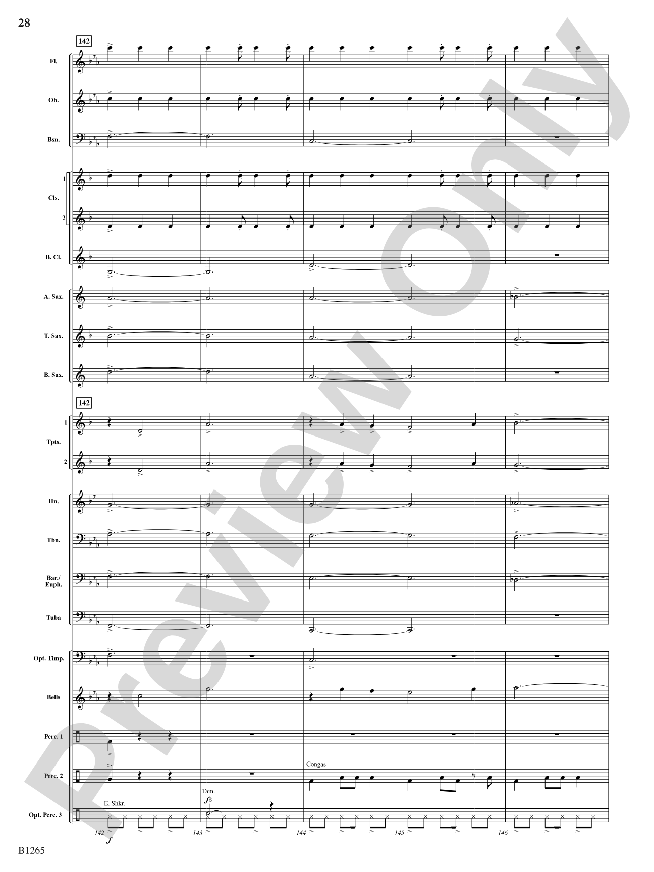 Aztec: Concert Band Conductor Score & Parts