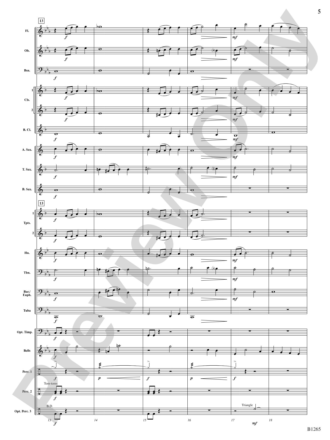 Aztec: Concert Band Conductor Score & Parts