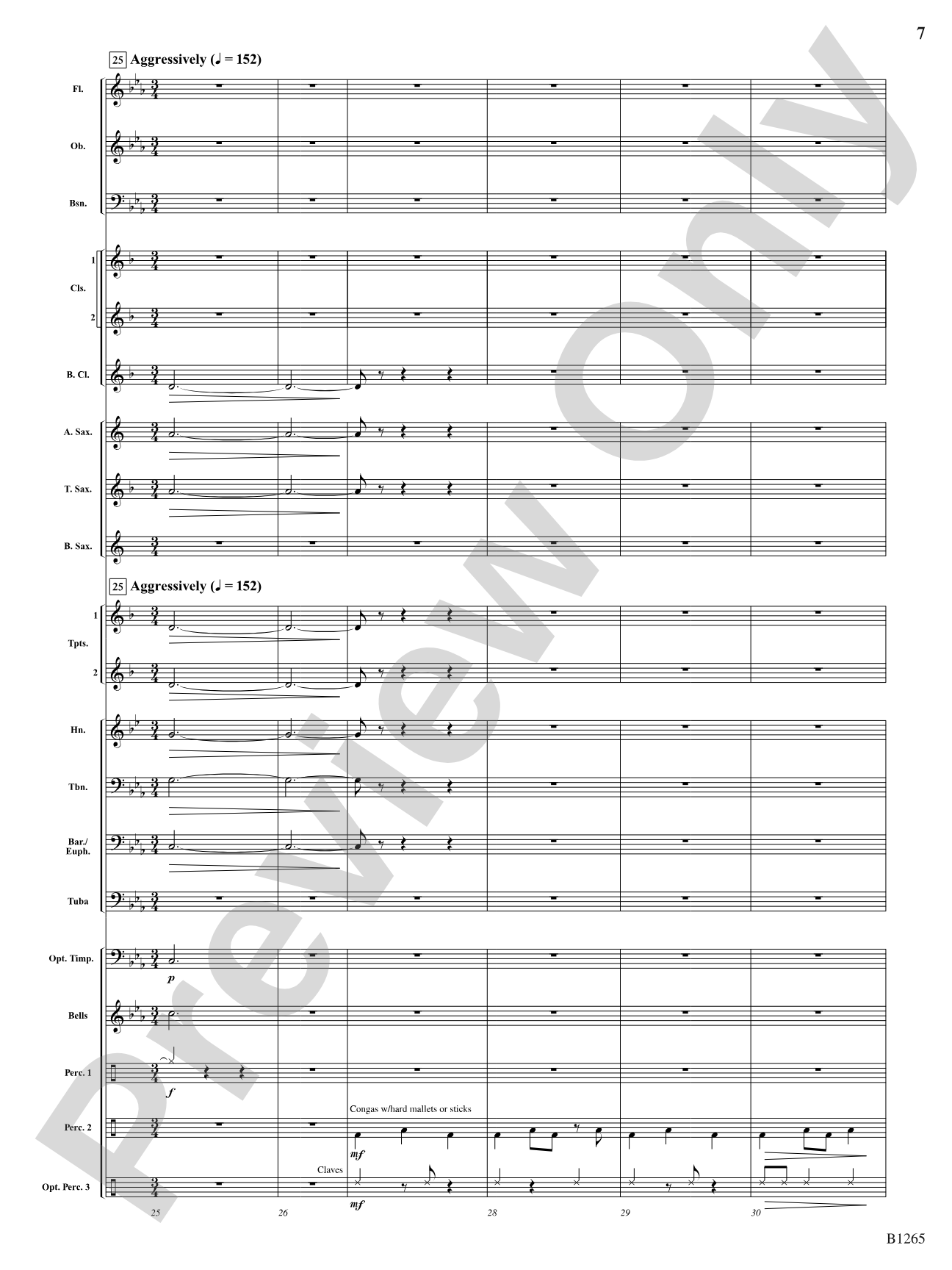 Aztec: Concert Band Conductor Score & Parts