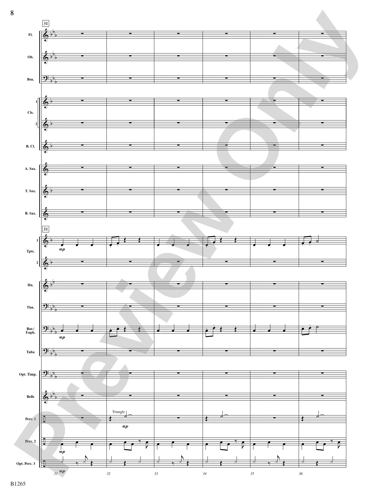 Aztec: Concert Band Conductor Score & Parts