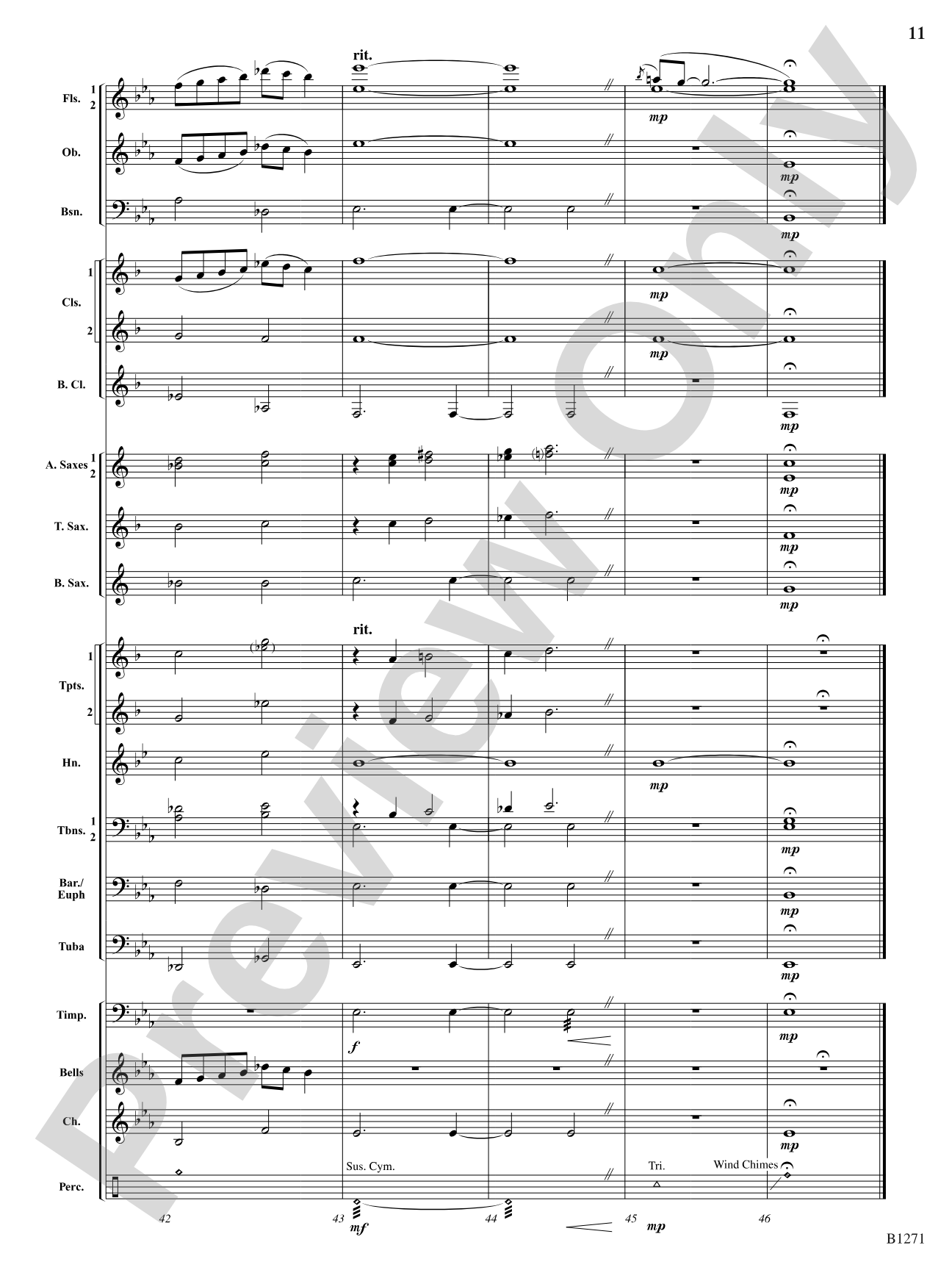 Purple Mountain Majesty (America, The Beautiful): Concert Band Conductor Score & Parts