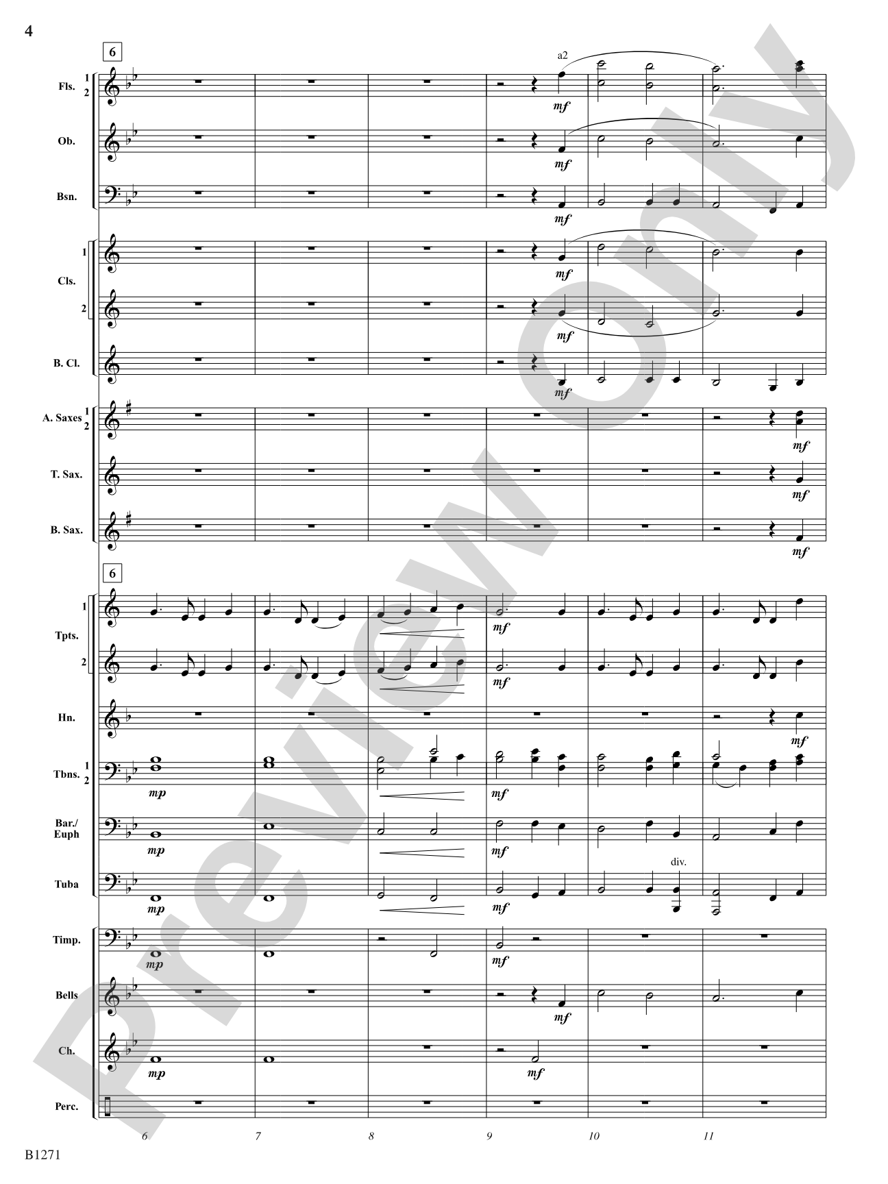 Purple Mountain Majesty (America, The Beautiful): Concert Band Conductor Score & Parts